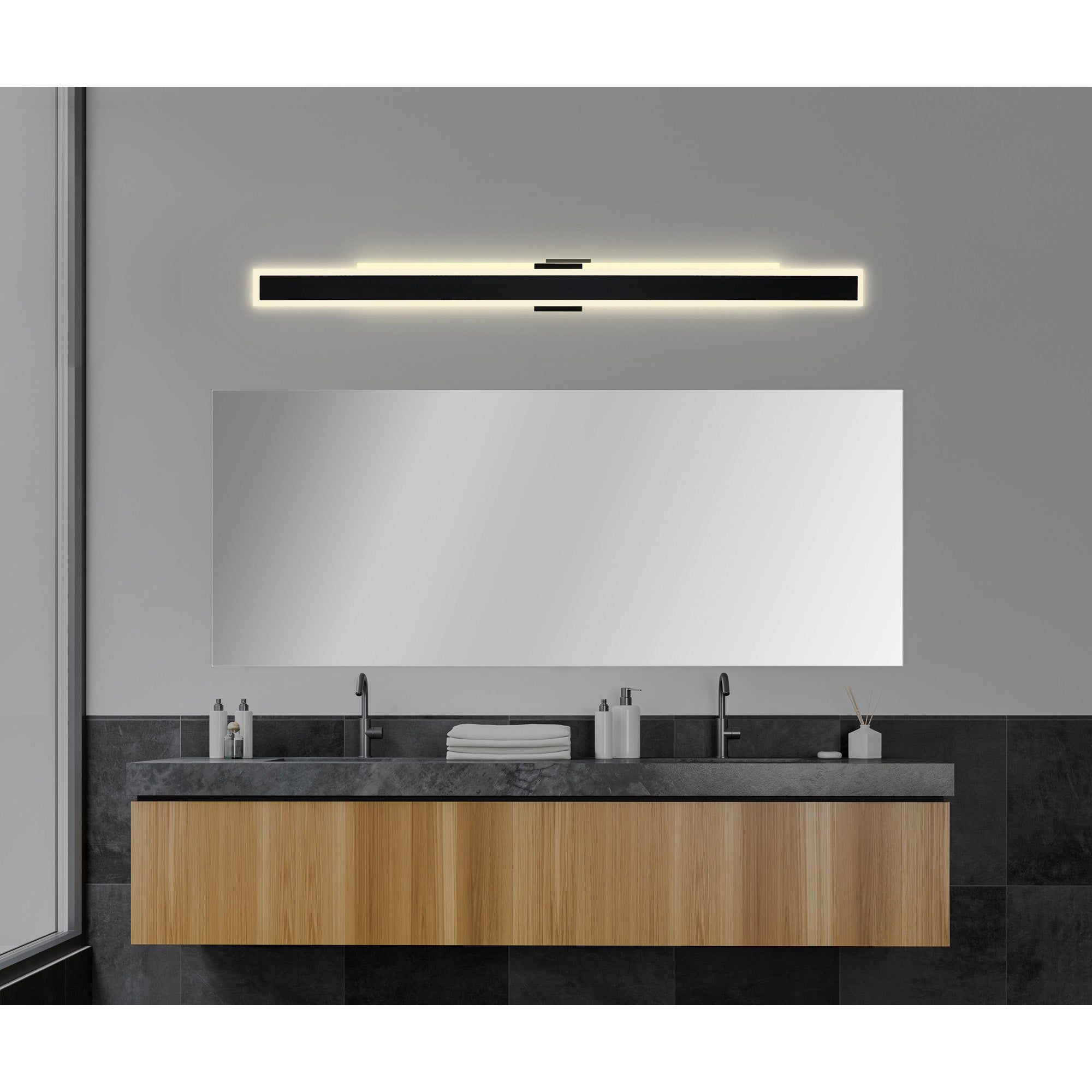 Malibu Outdoor Wall Lights Black LED 80in