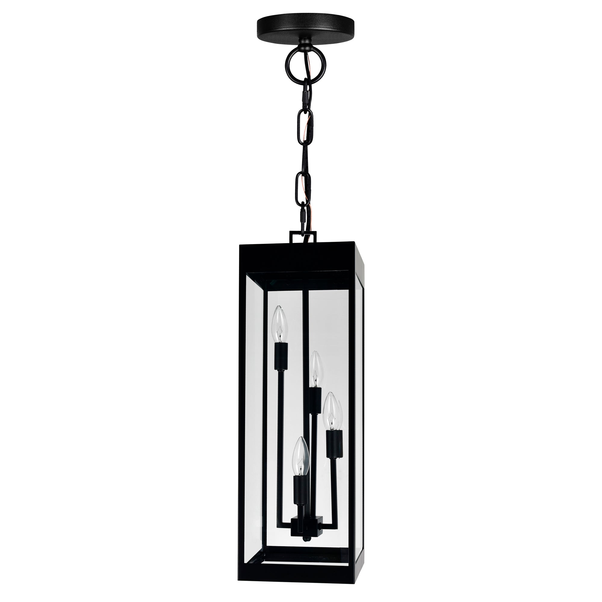 Windsor Outdoor Hanging Lights Black 4 Lights