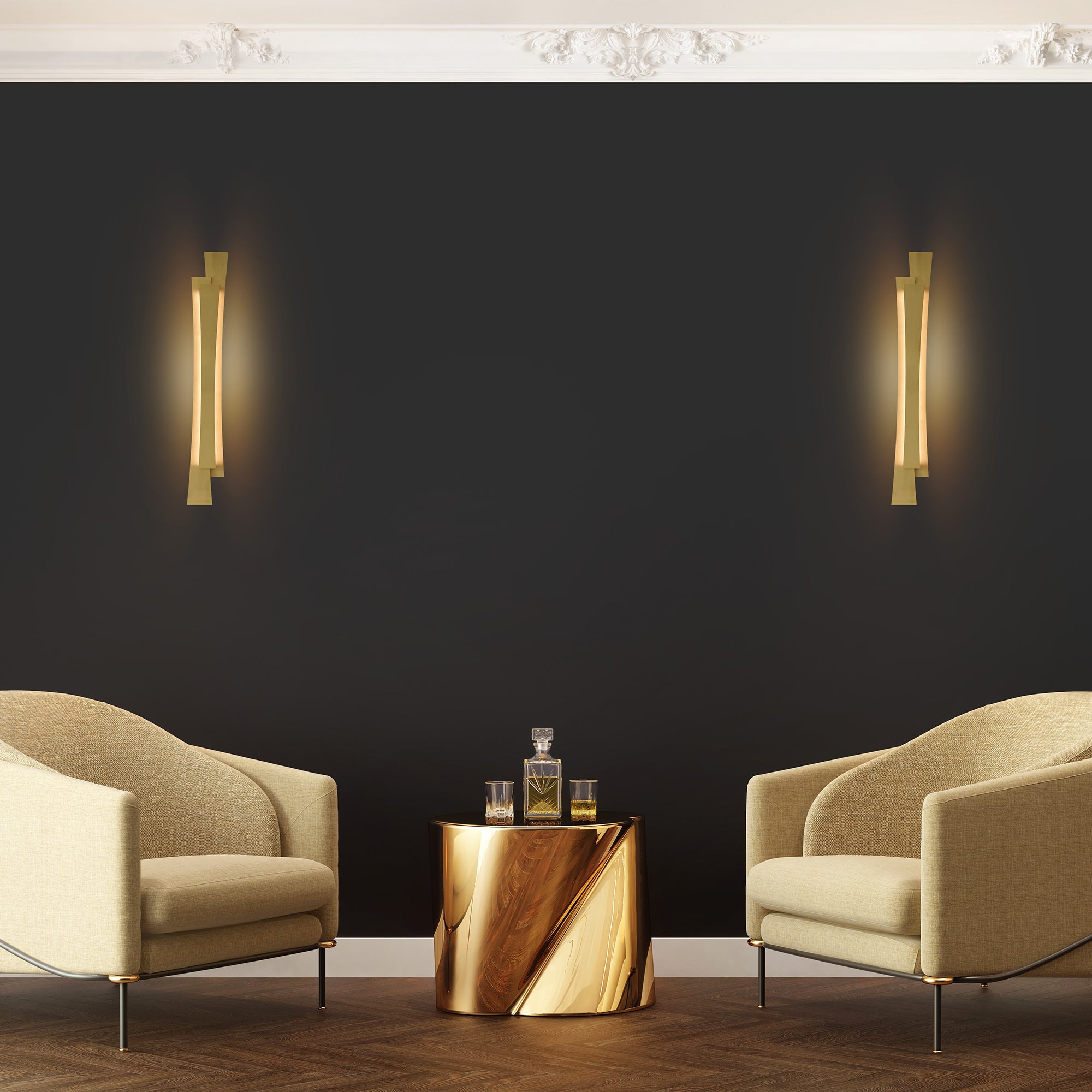 Candora Vanity Lights Brass Finish LED 36