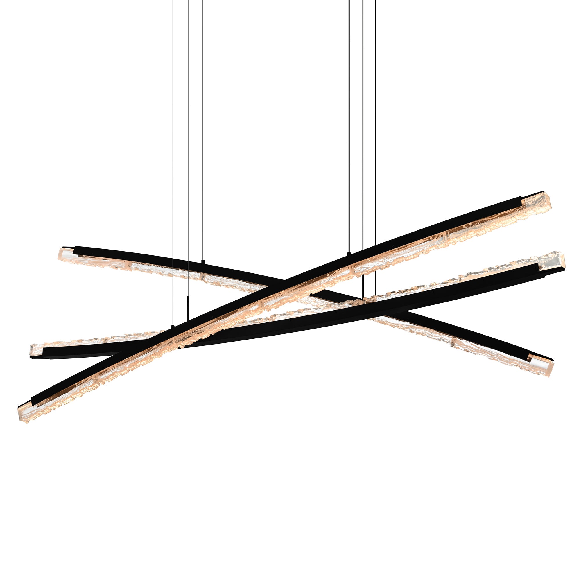Saber Chandeliers Integrated LED Black Finish