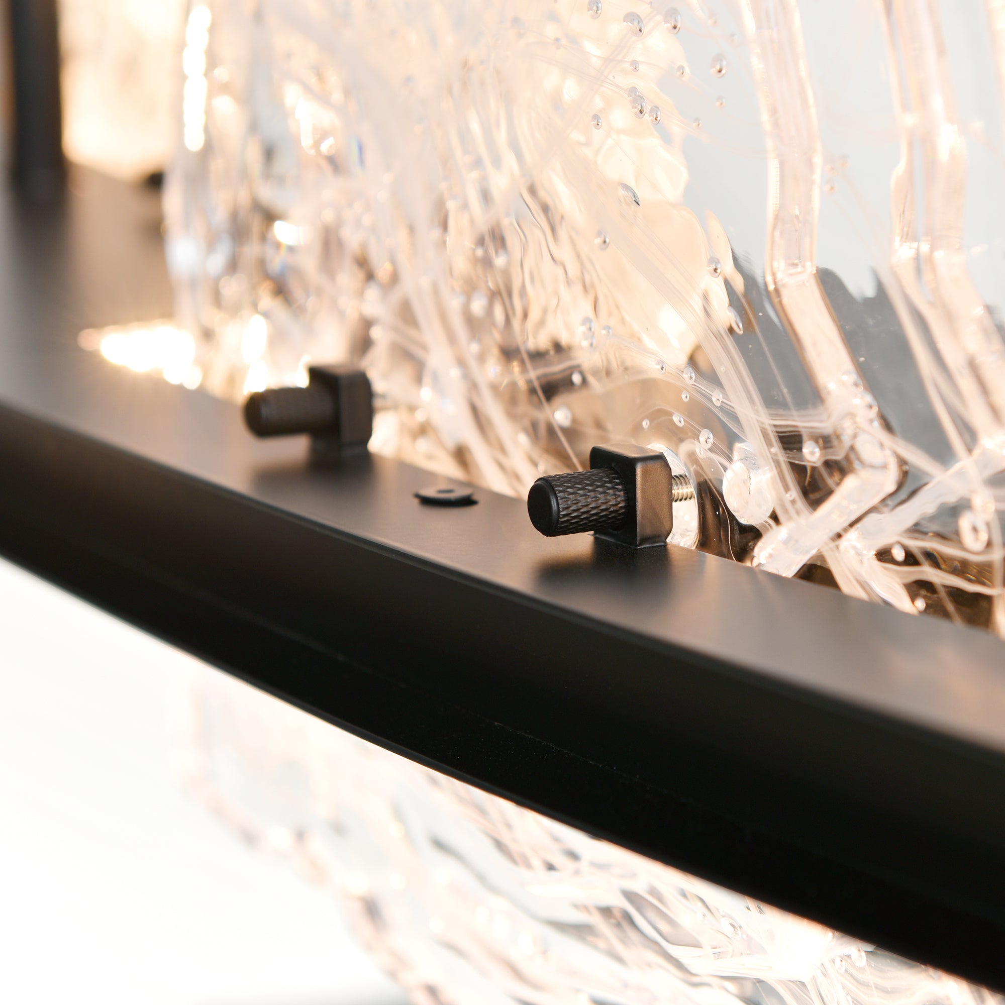Arcus Chandeliers Integrated LED Black Glass