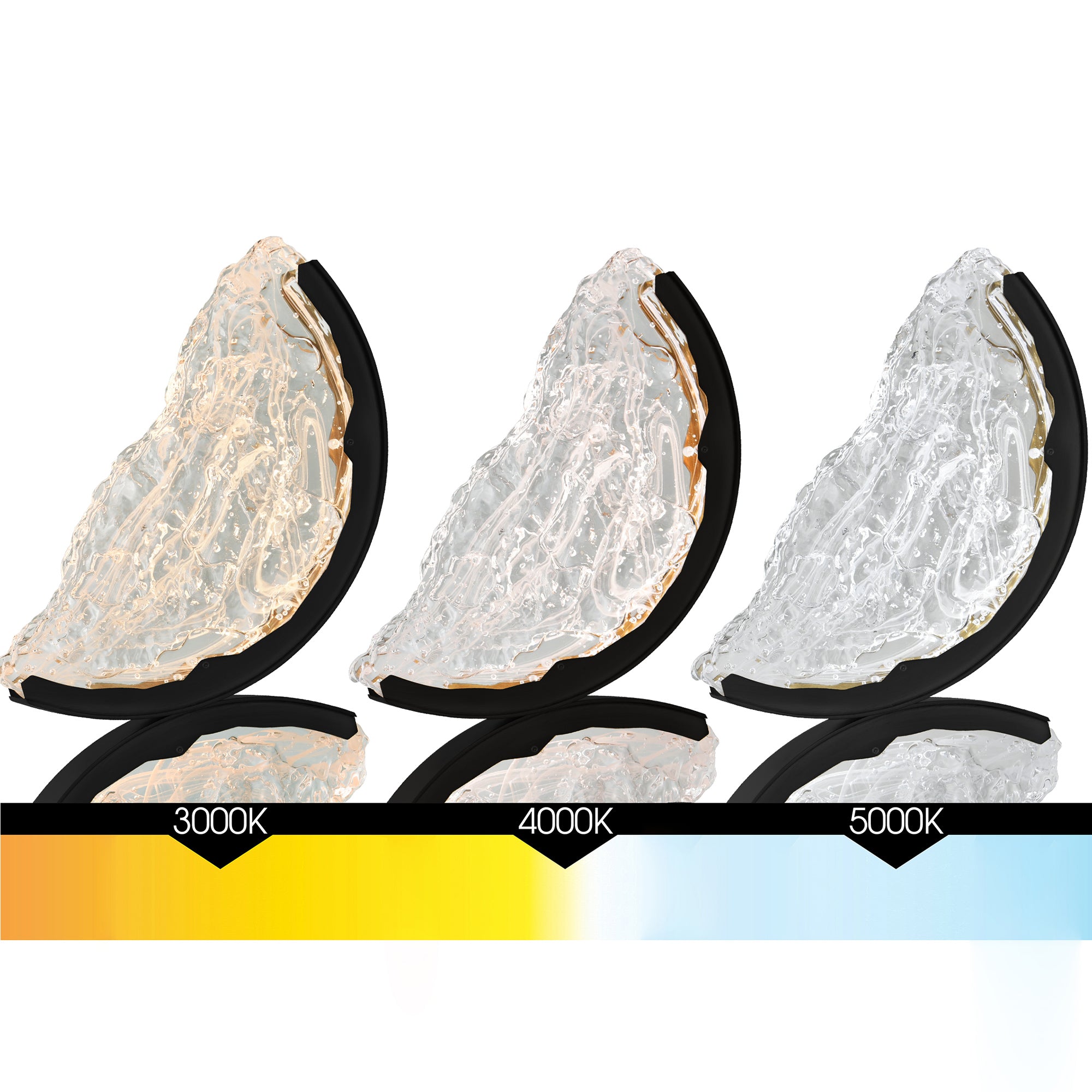 Moon Chandeliers Black Handcrafted LED 54in