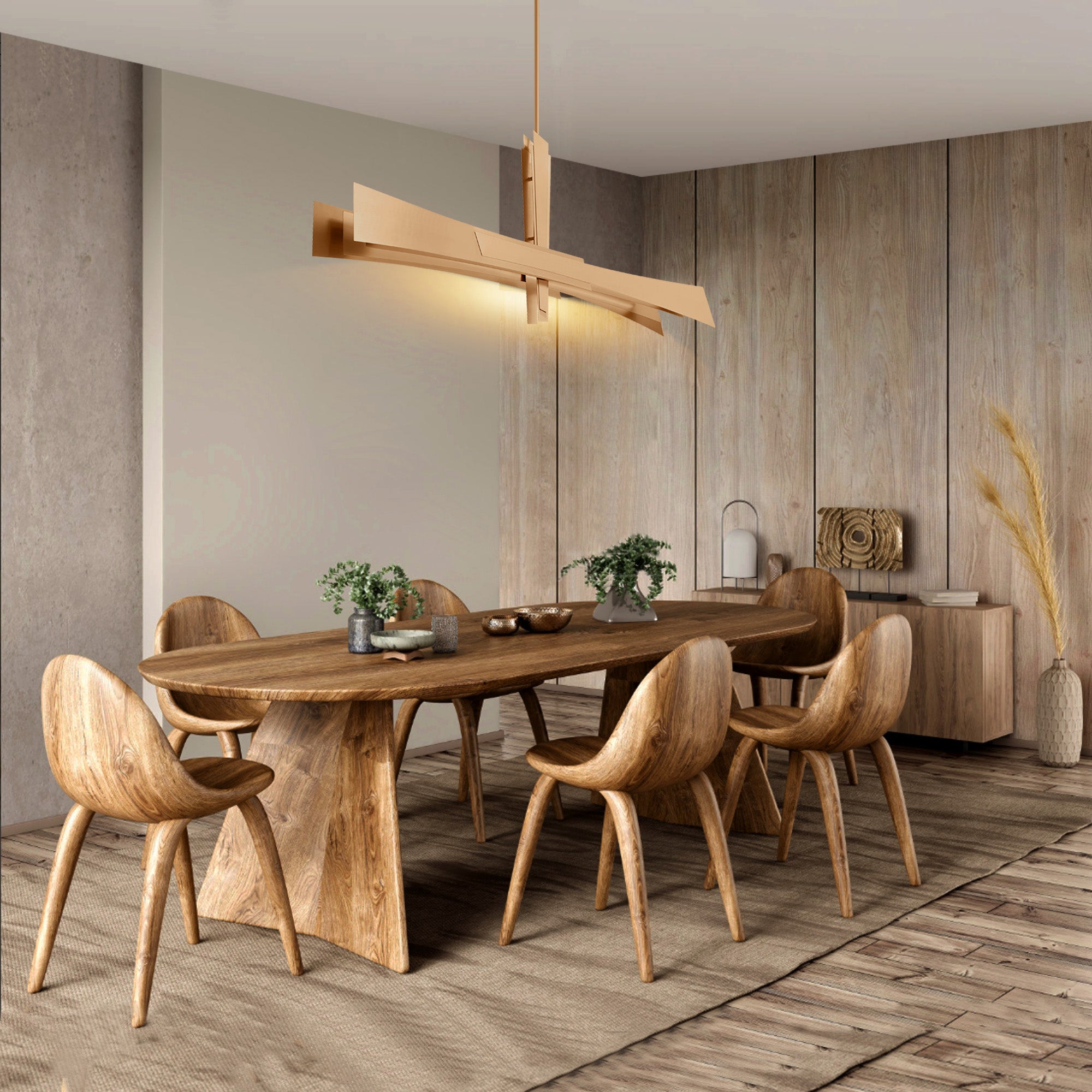 Solara Chandeliers LED 50in Brass Finish