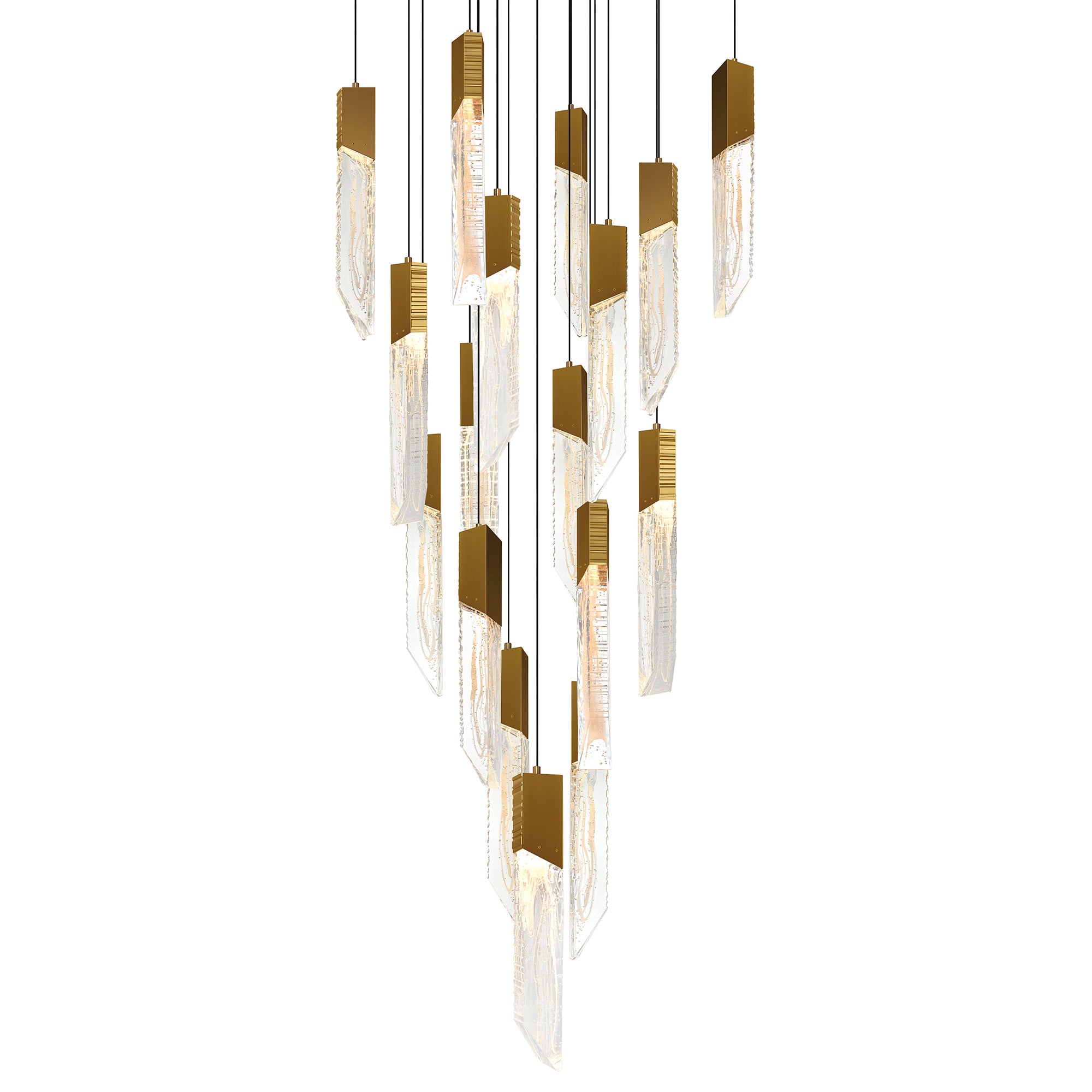 Petra Chandeliers LED Brass 24in