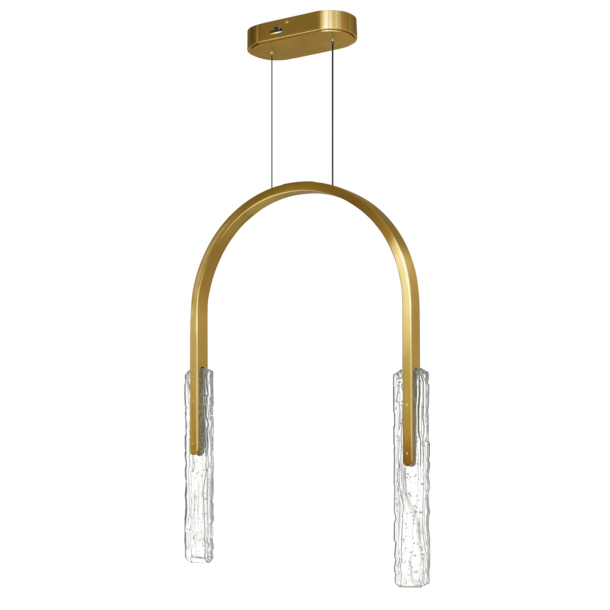 Curva Chandeliers Brass 22in LED Five Lights