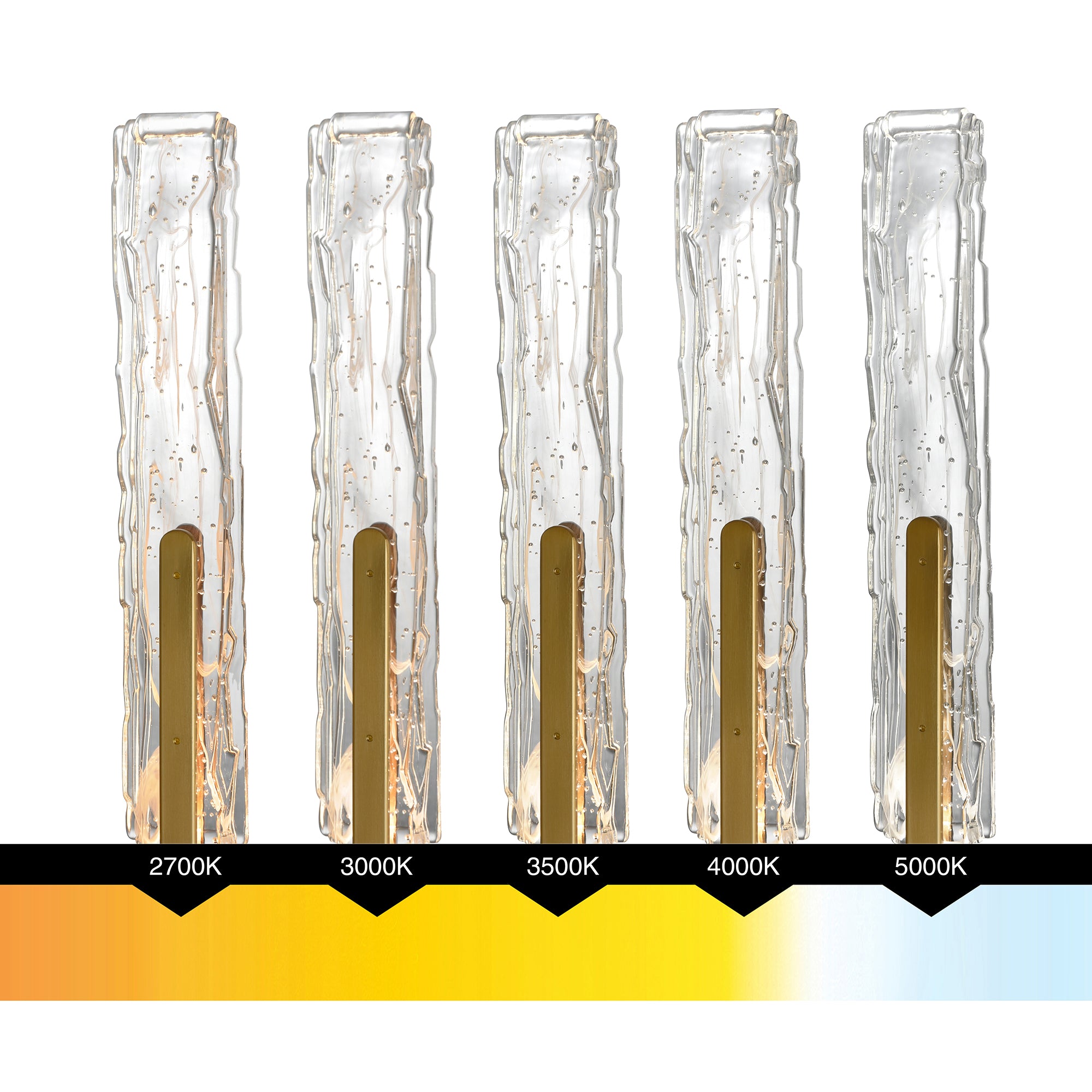 Curva Vanity Lights Brass Integrated LED