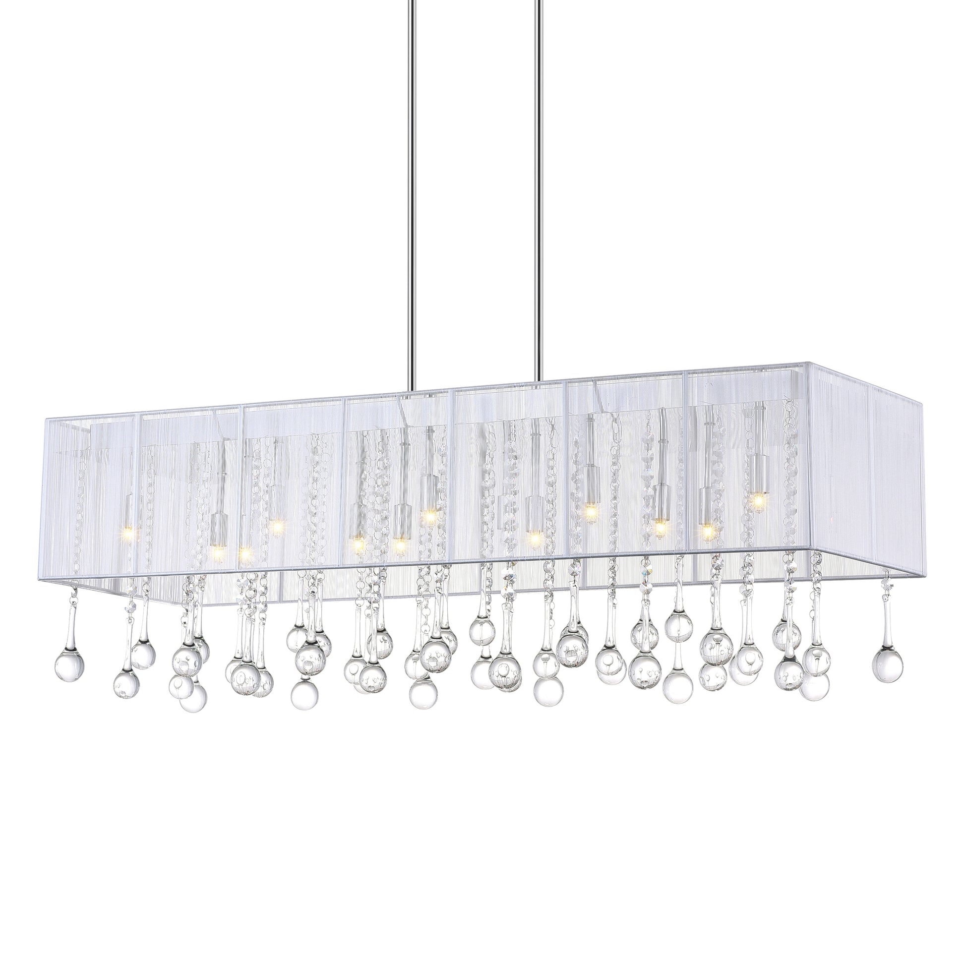 Water Drop 14 Light Chrome Chandelier