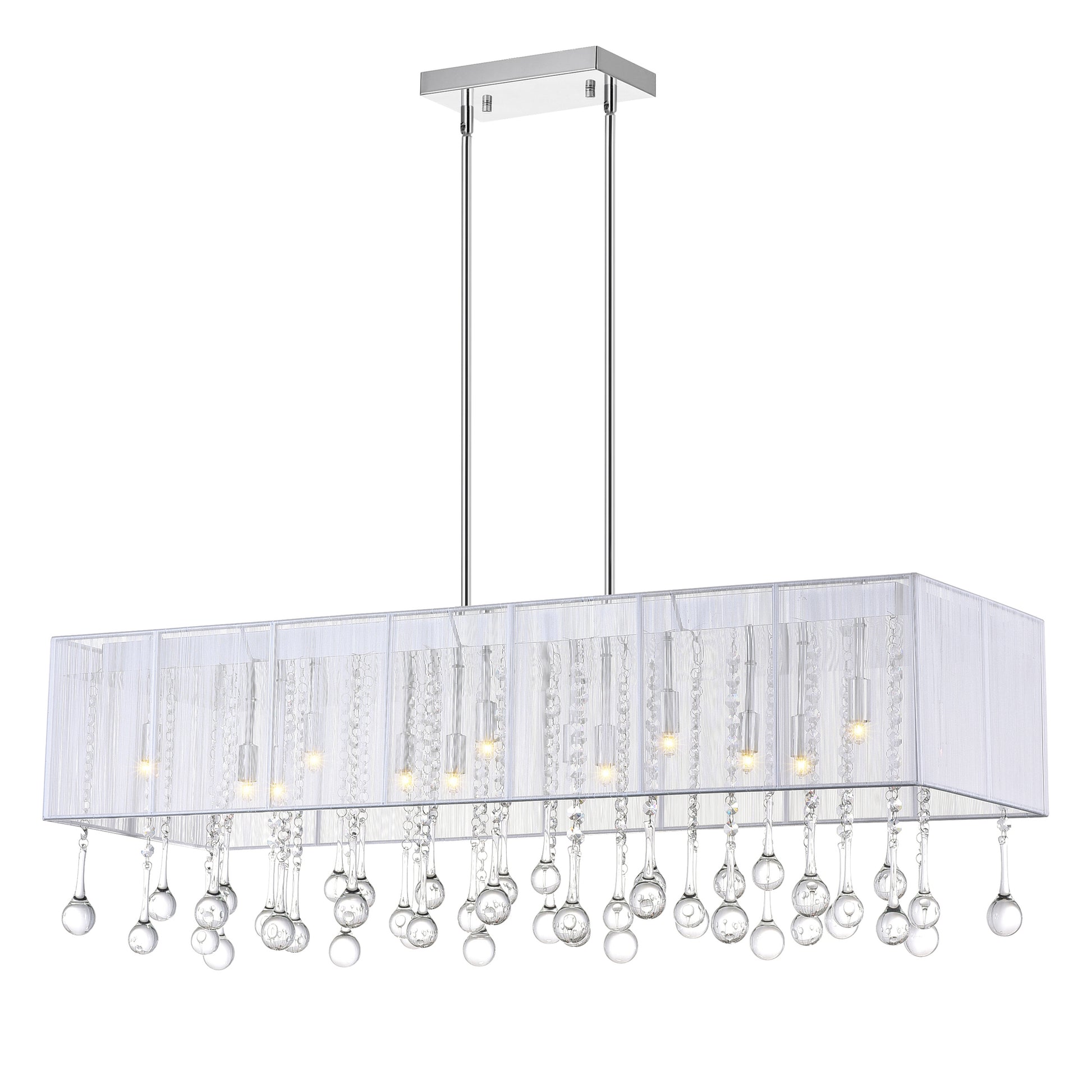 Water Drop 14 Light Chrome Chandelier