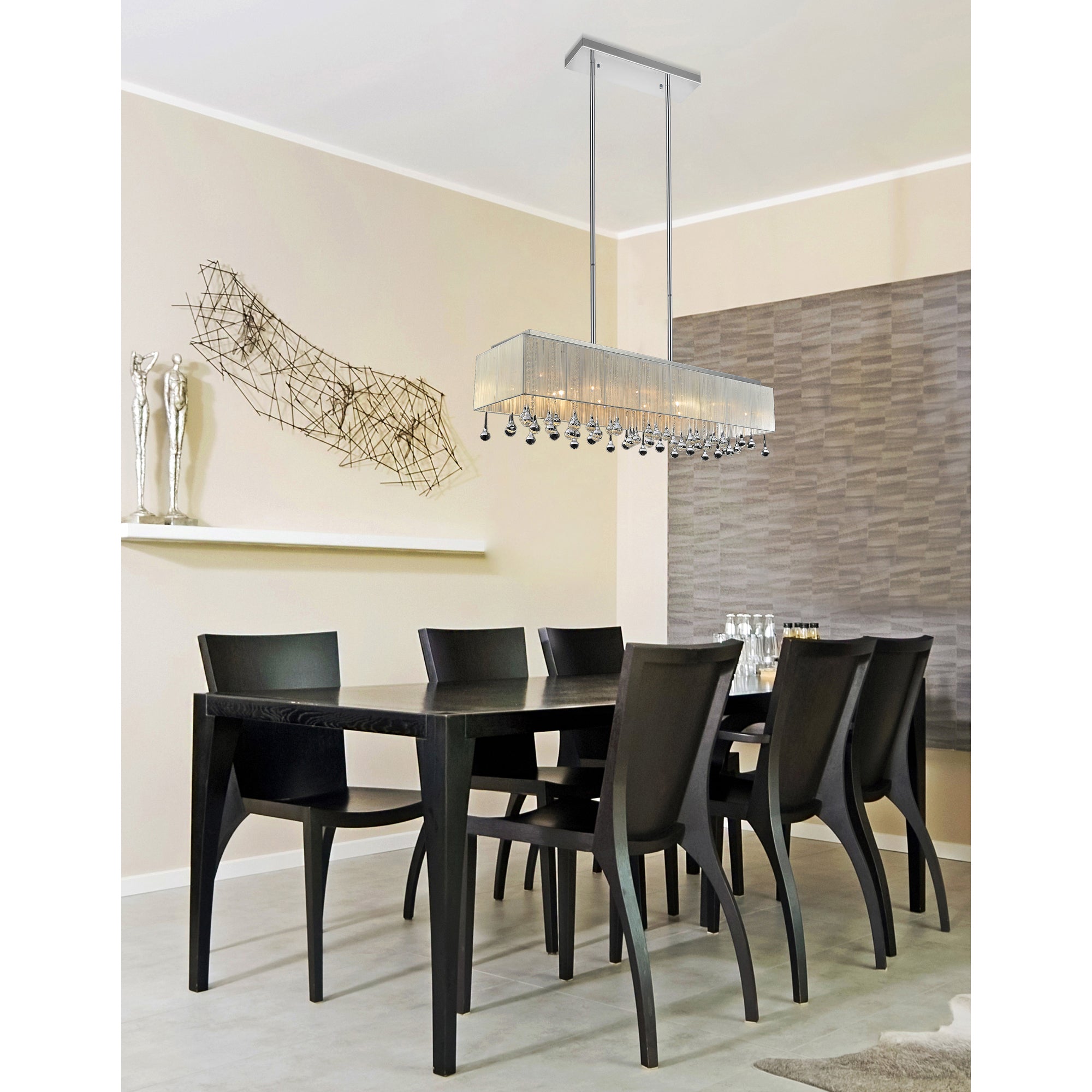 Water Drop 17 Light Chrome Chandelier