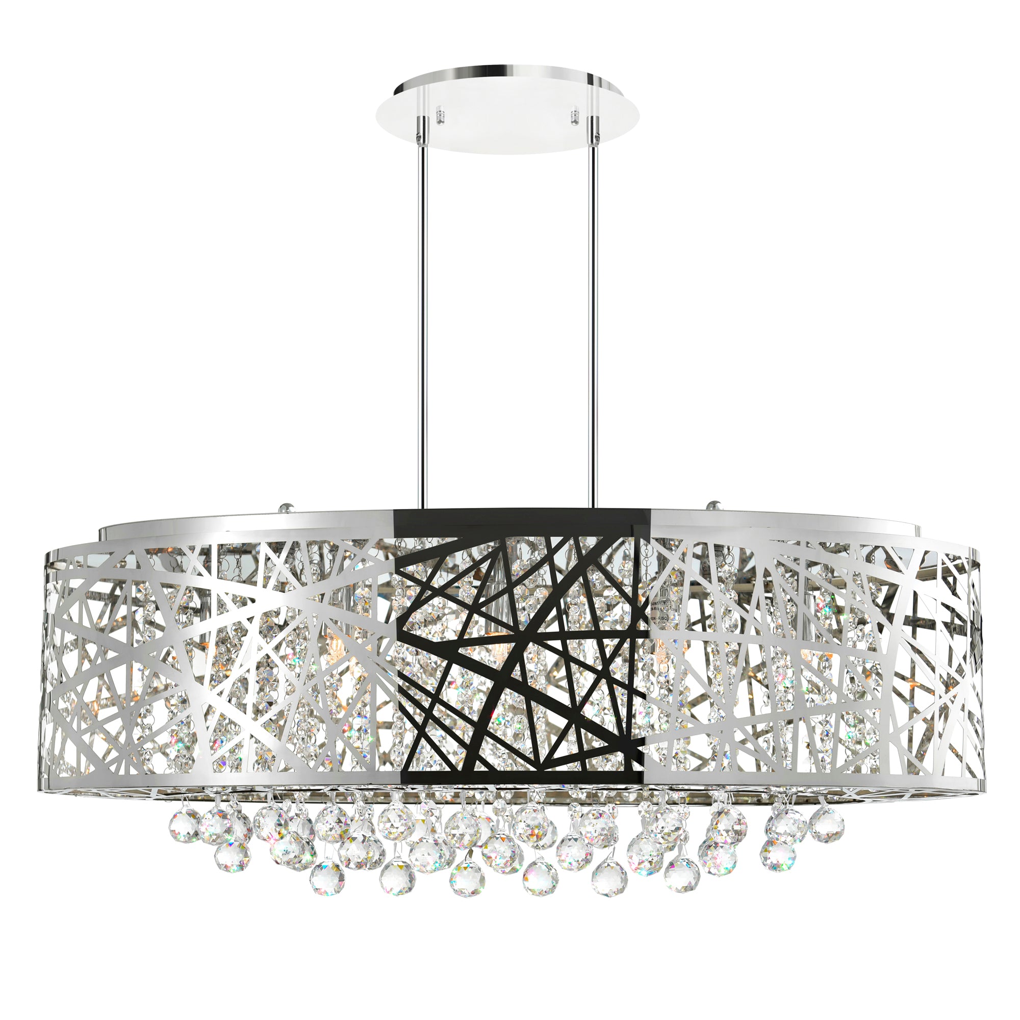 Eternity 8 Light 32in Chrome Chandelier