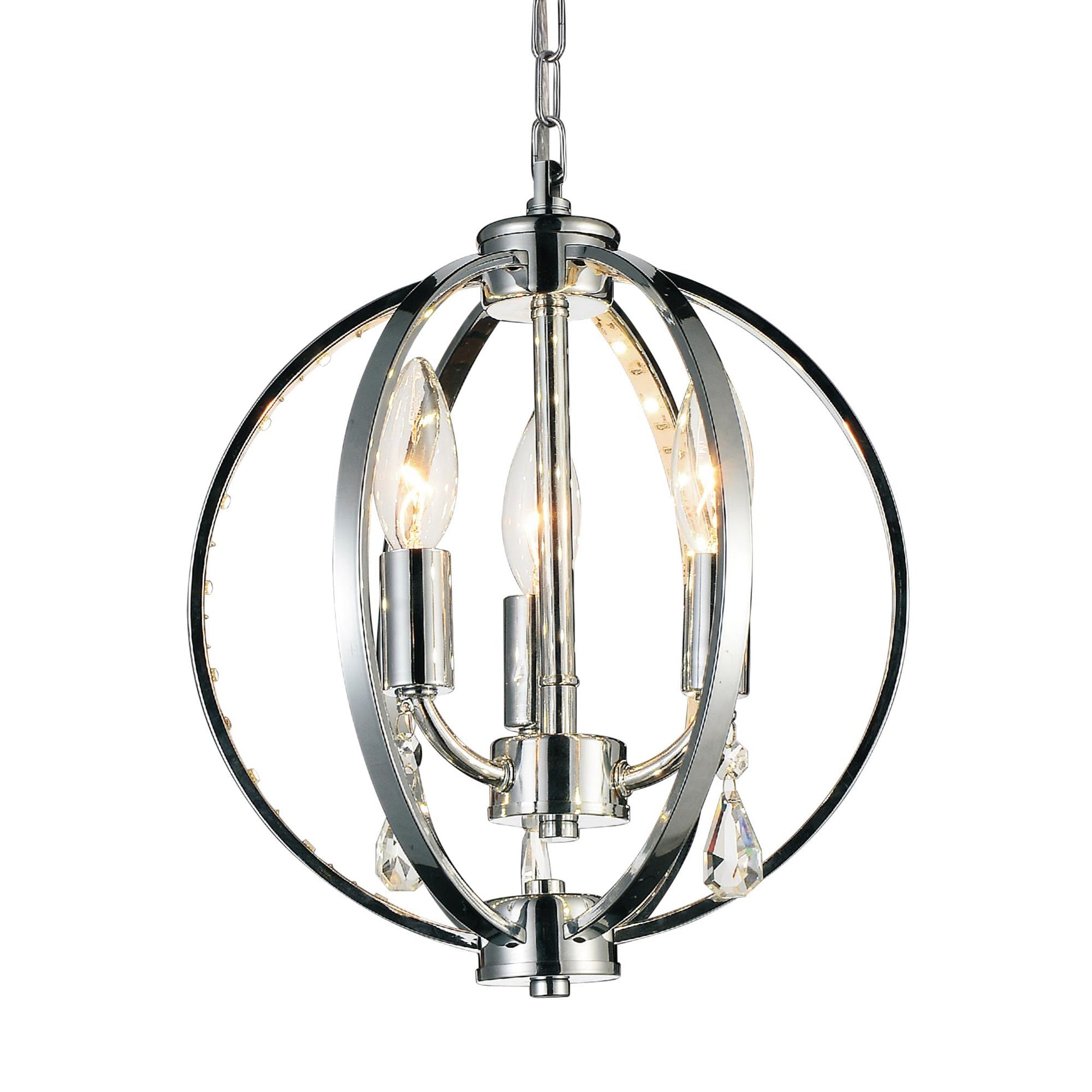 Abia 3 Light Chrome Mini Pendant