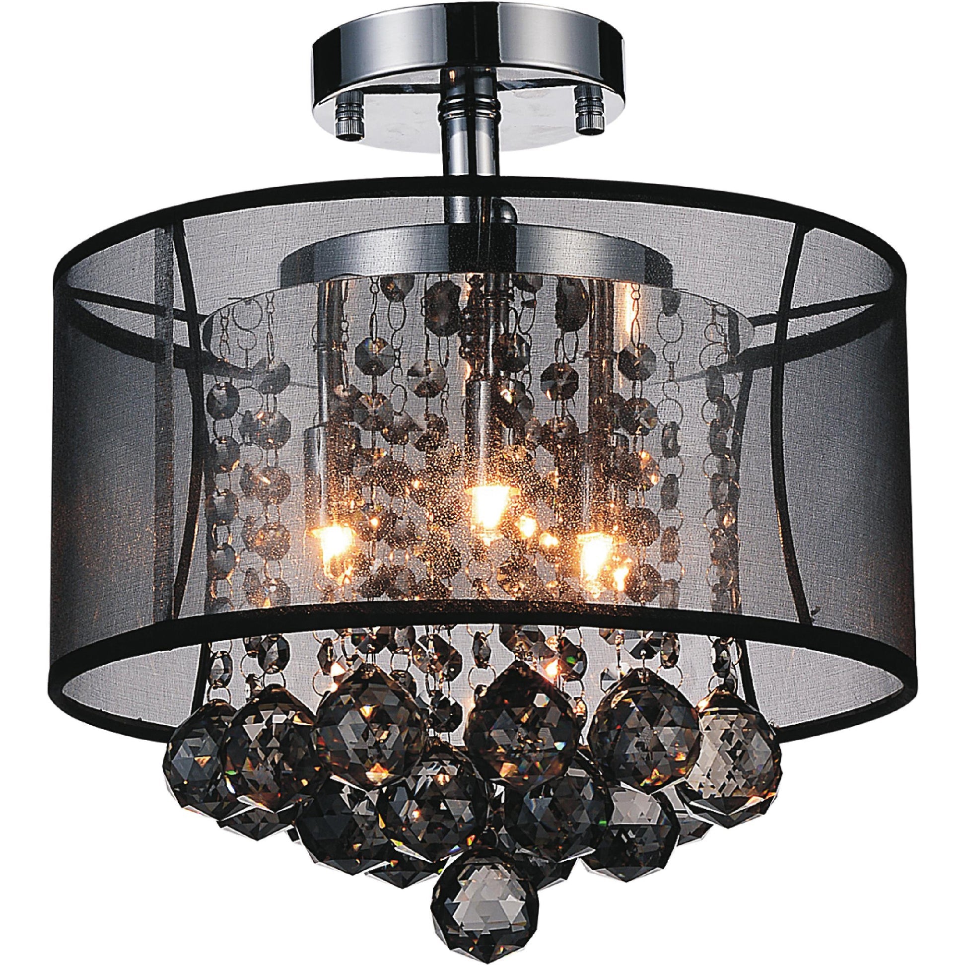 Radiant 3 Light 12in Smoke Flush Mount