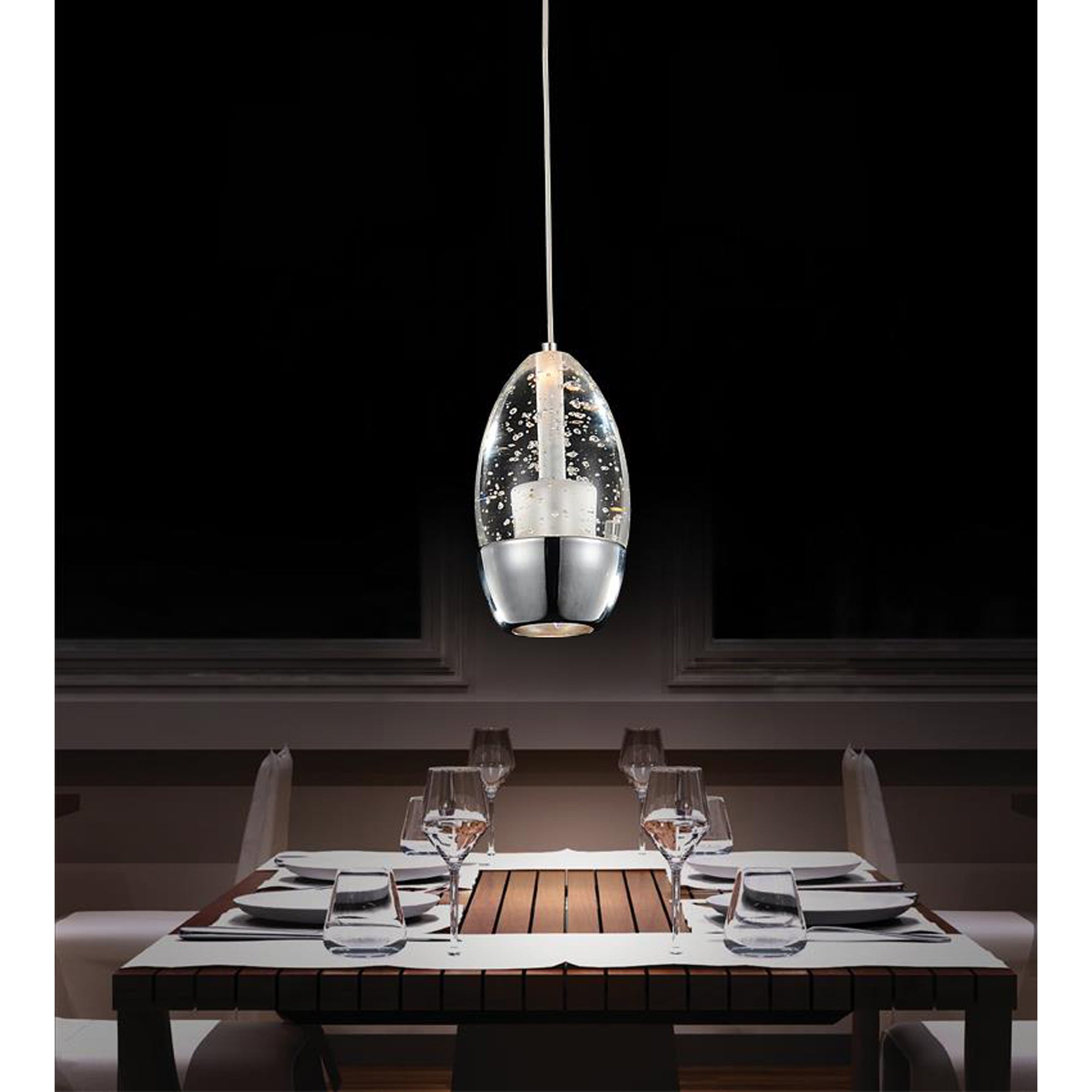 Perrier 1 Light Chrome Mini Pendant