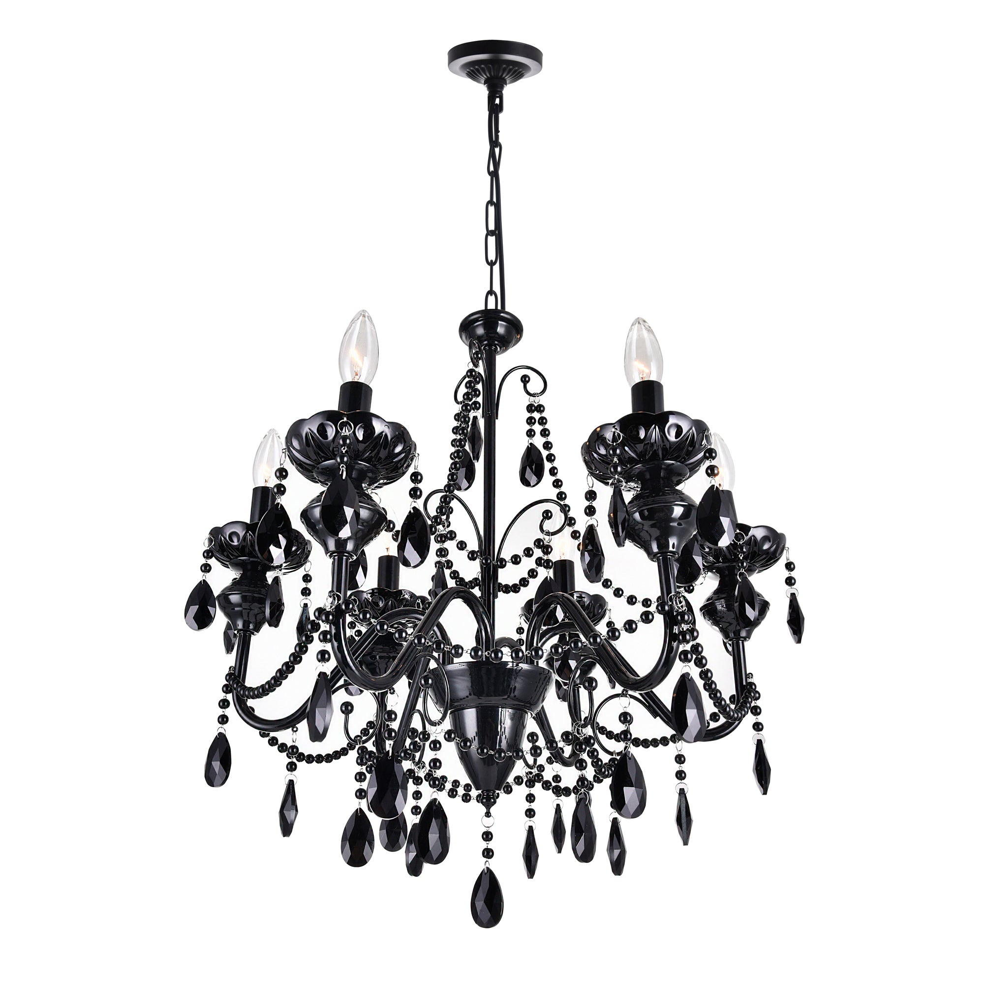 Keen Chandeliers 6 Black Finish