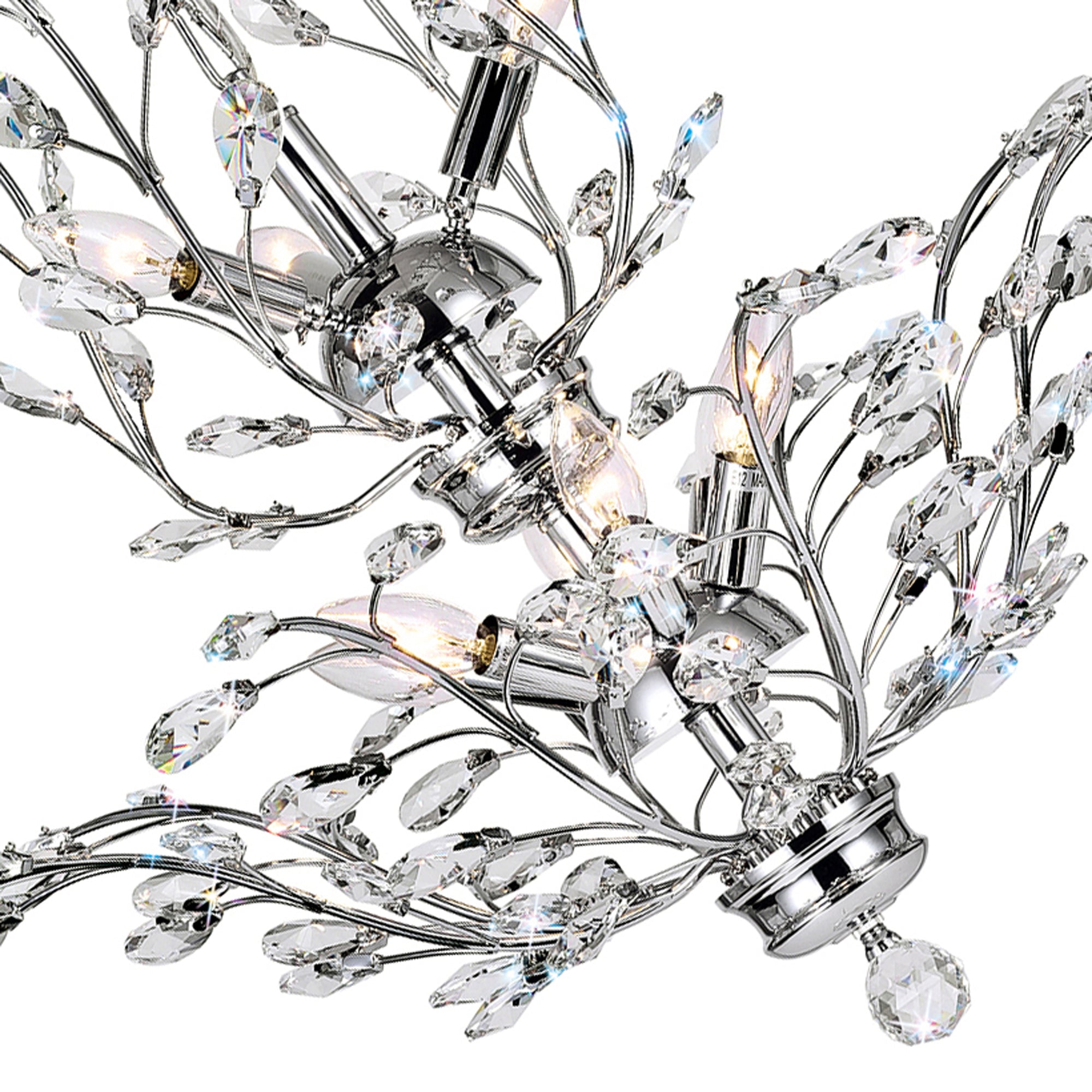 Ivy Chandeliers 9 Light Chrome Crystal