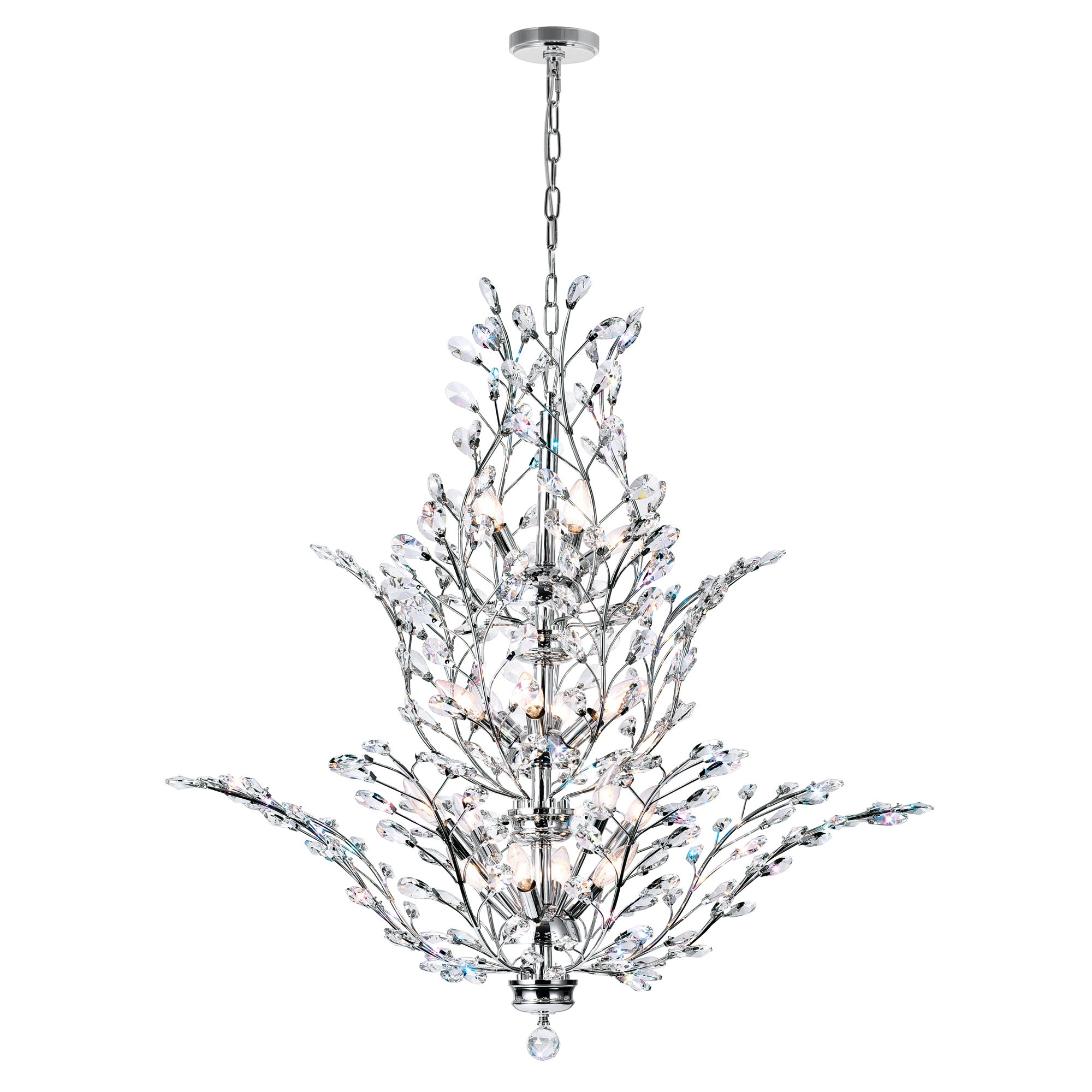 Ivy Chandeliers 18 Light Chrome Finish
