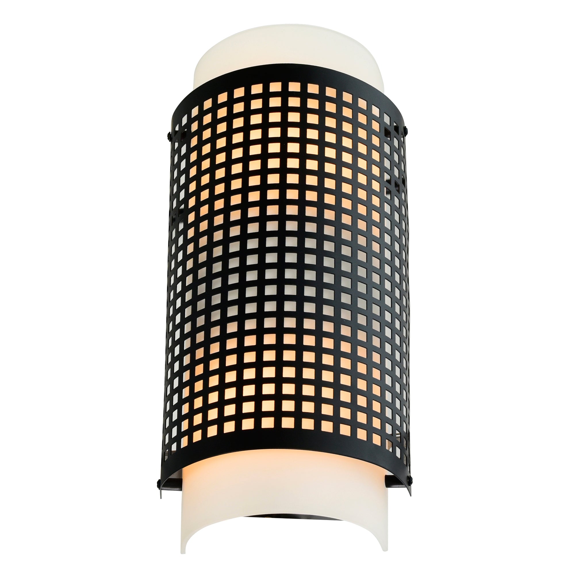 Checkered 2 Light Black Wall Sconce
