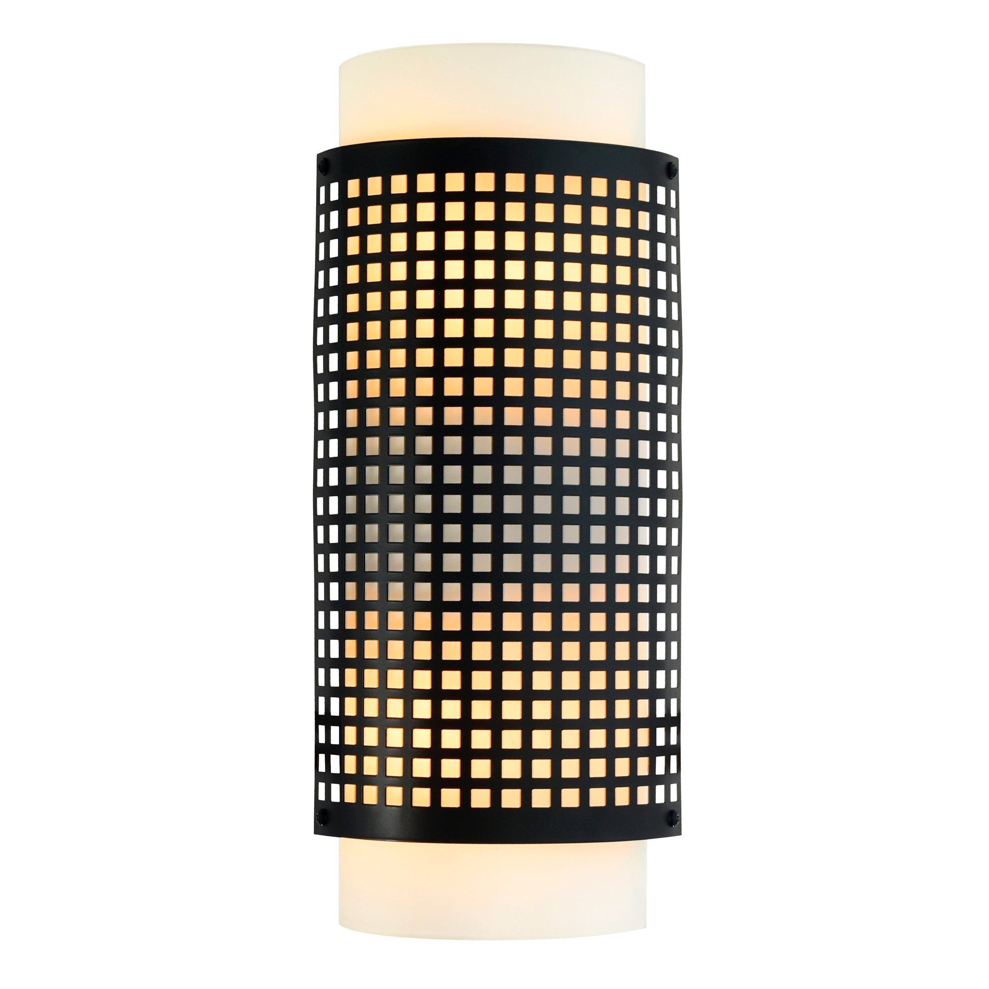 Checkered 2 Light Black Wall Sconce