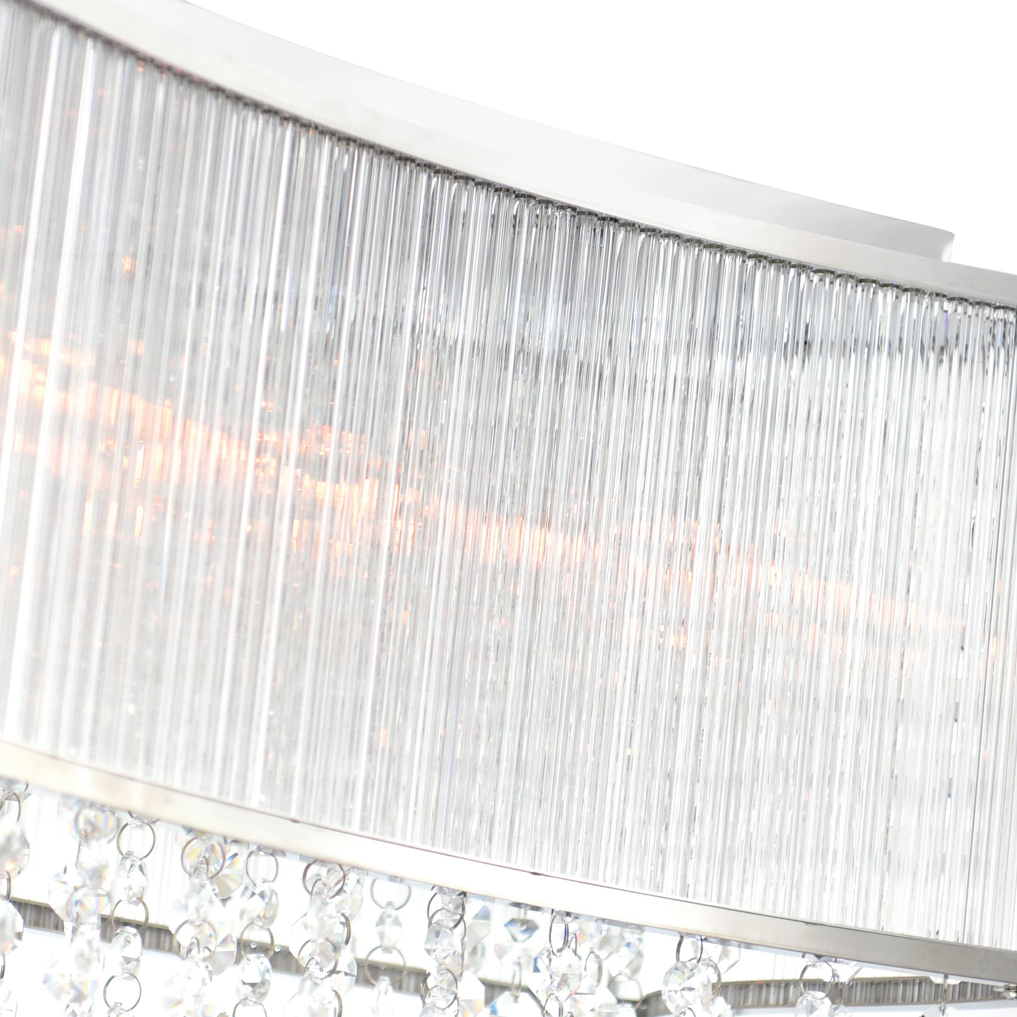 Elsa 6 Light 36 Inch Chrome Chandelier Drum Shade Design
