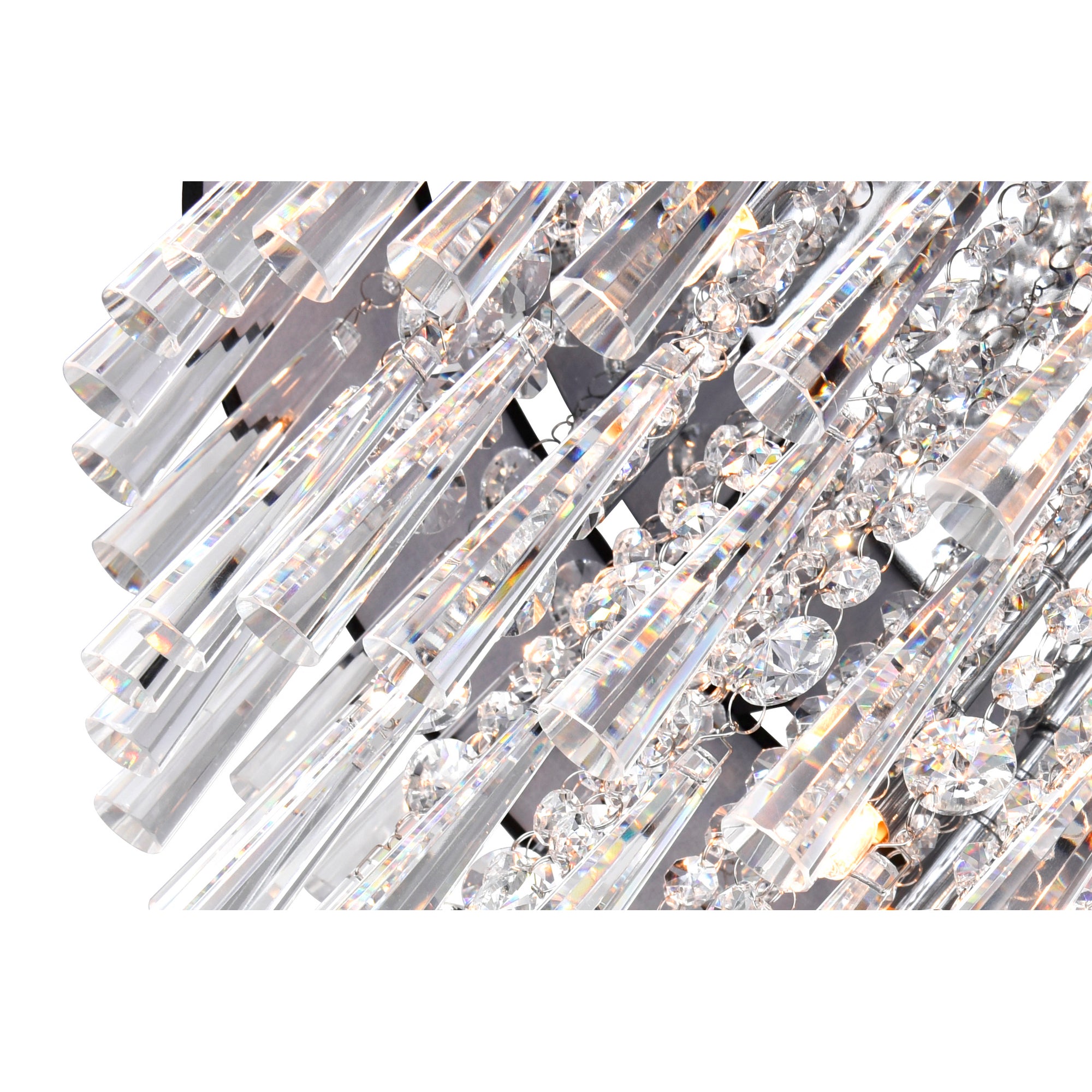 Franca 8 Light Chrome Flush Mount 22in With Black Shade