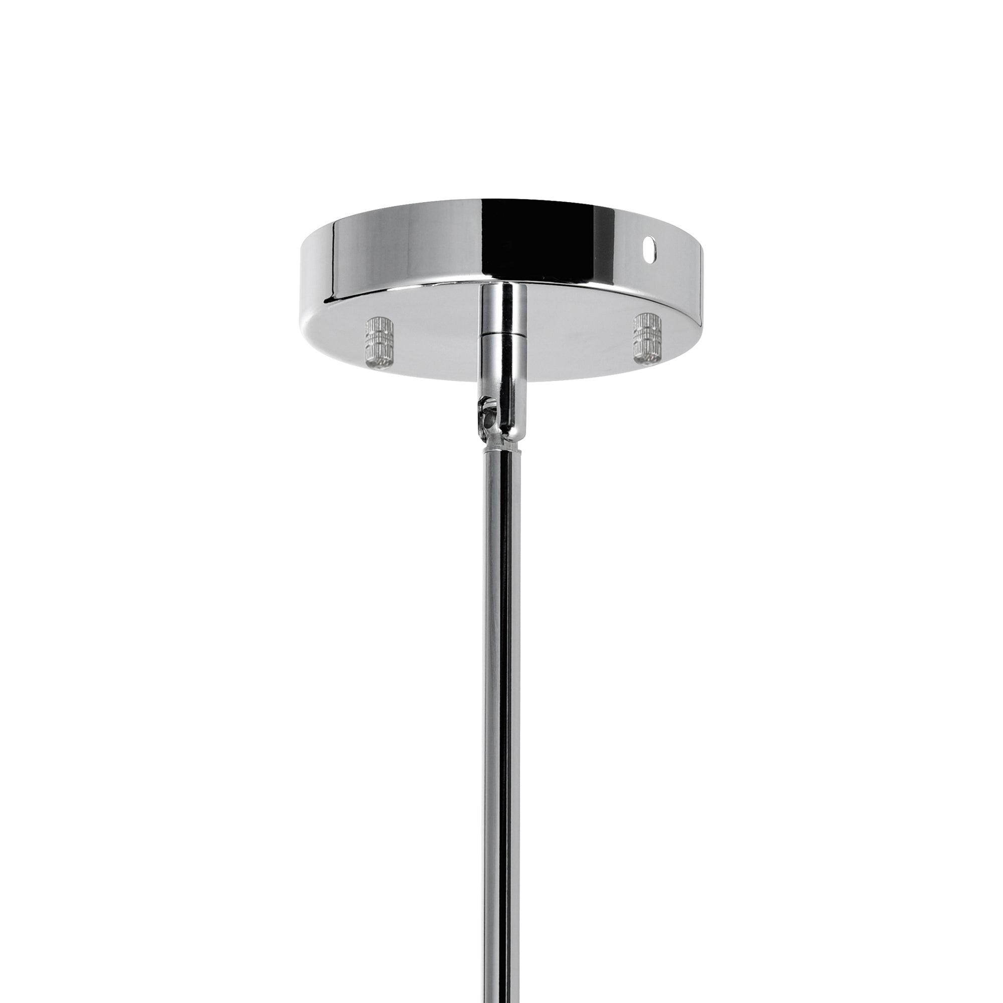 Franca 8 Light 22 Inch Chrome Chandelier with Off White Drum Shade