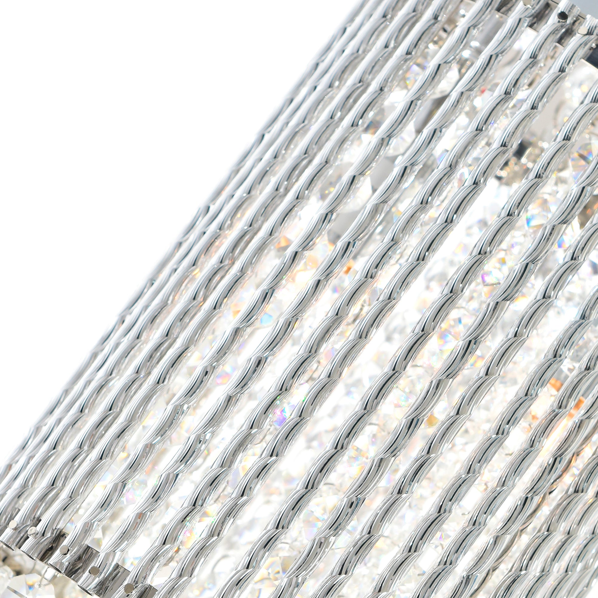 Claire 2 Light Drum Shade Mini Pendant With Chrome Finish