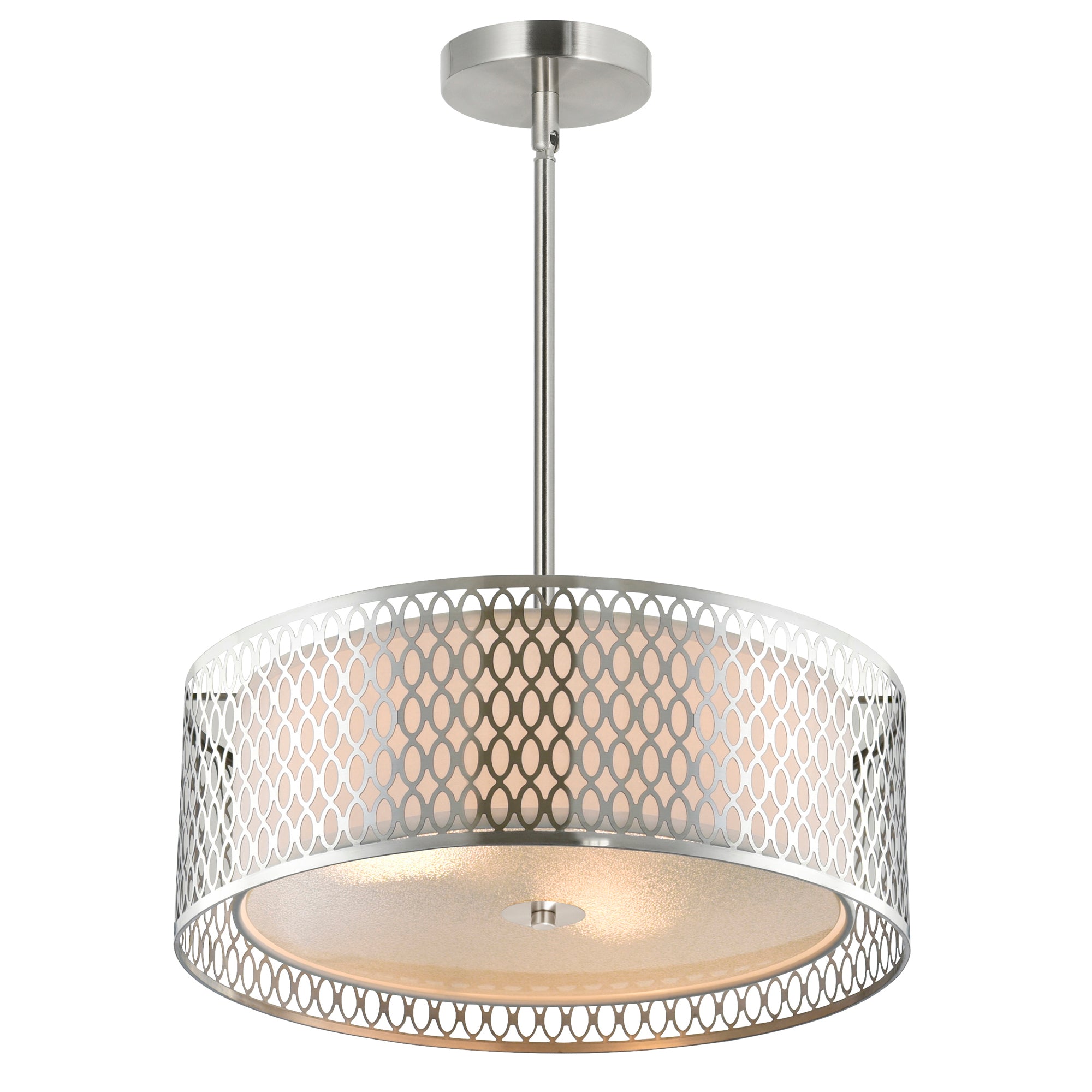 Mikayla 3 Light Nickel Chandelier