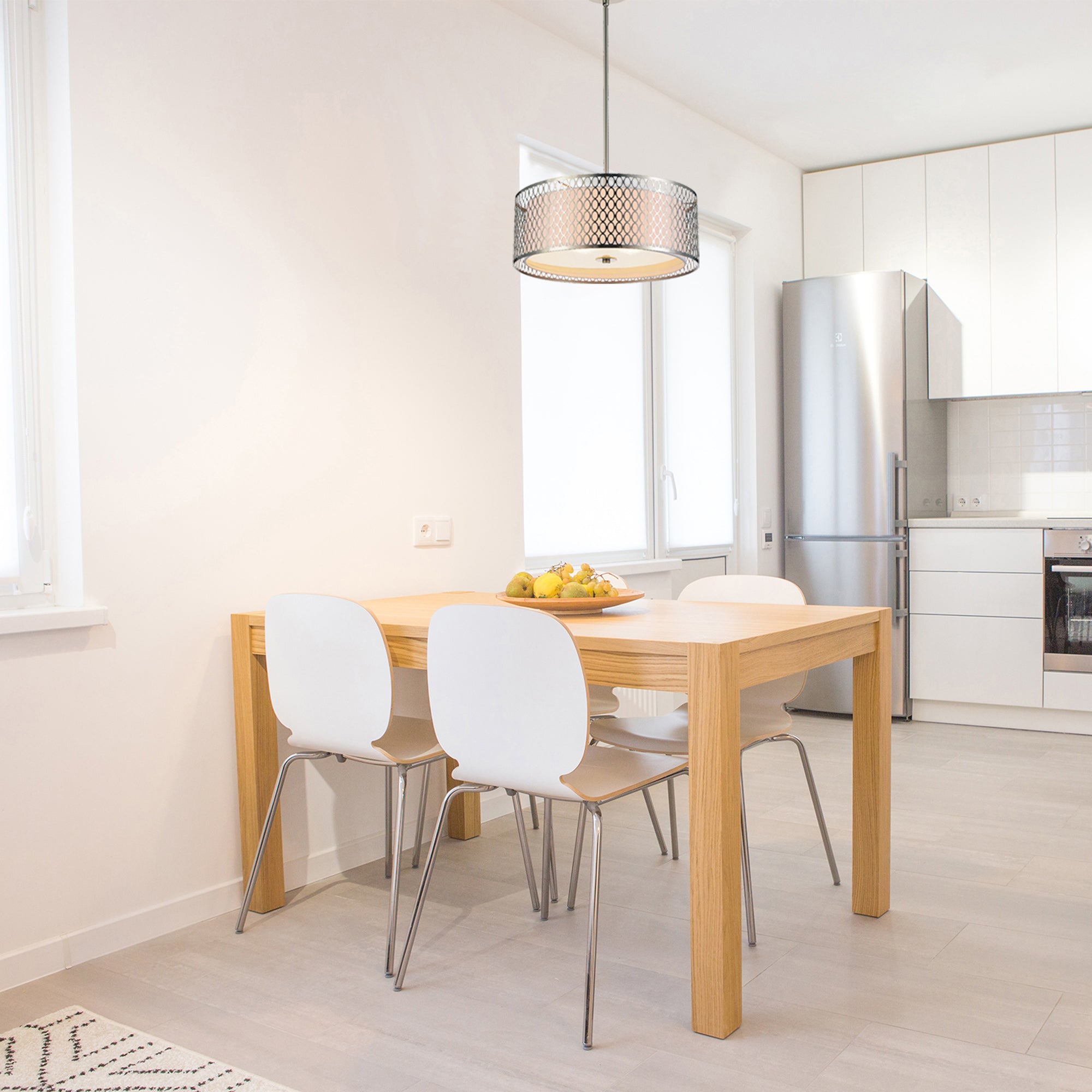 Mikayla 3 Light Nickel Chandelier