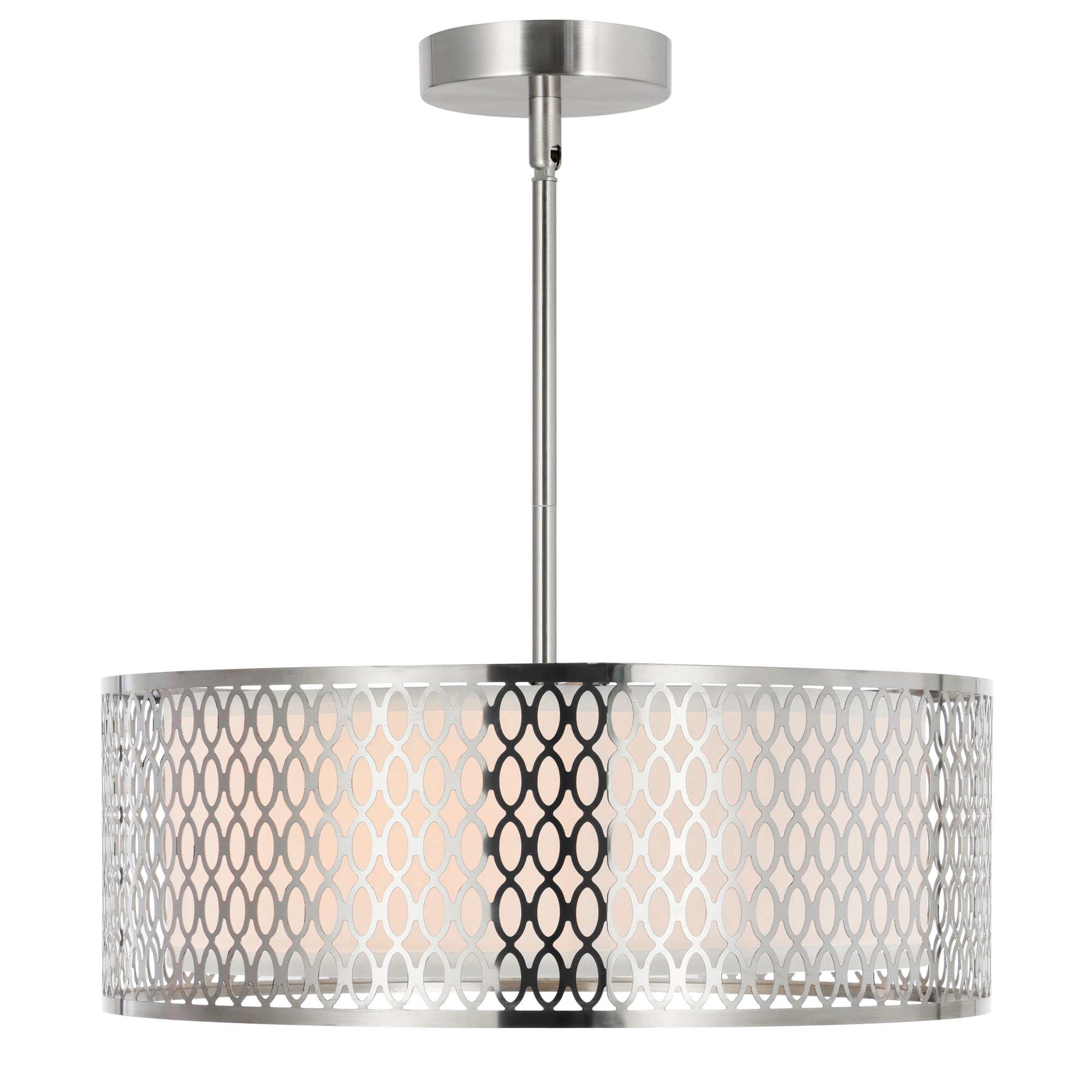 Mikayla 3 Light Nickel Chandelier
