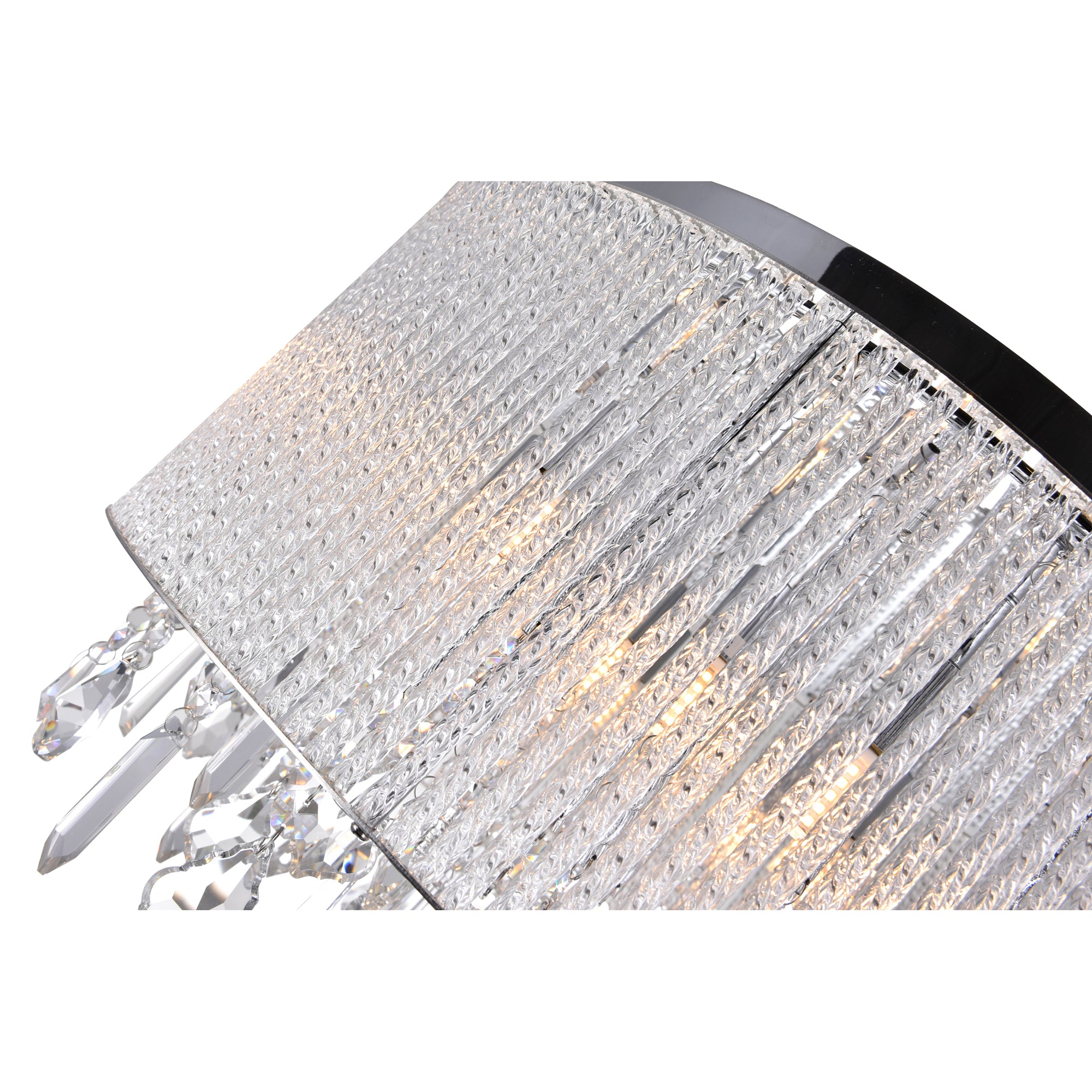 Benson 9 Light Chrome Flush Mount