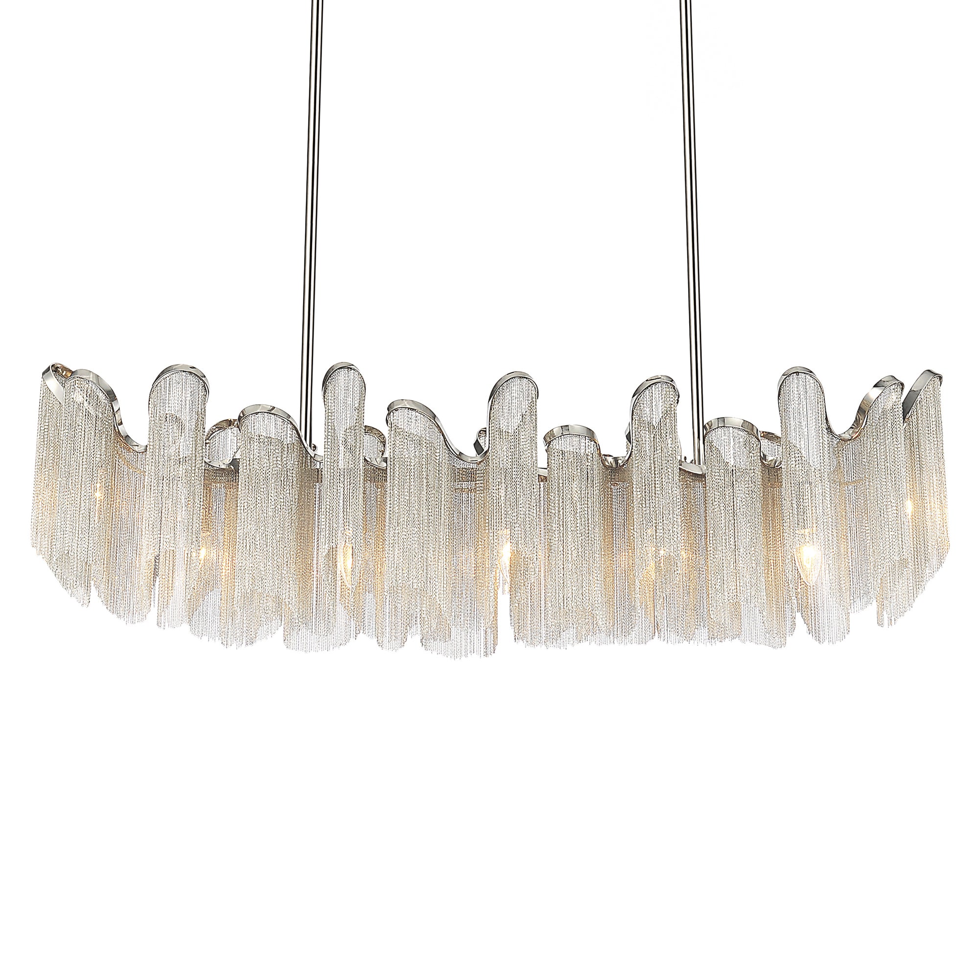 Daisy 7 Light 47 Inch Chrome Chandelier