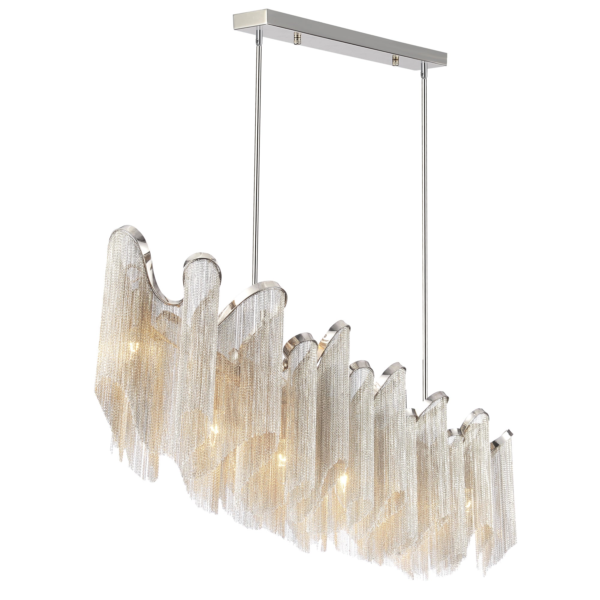Daisy 7 Light 47 Inch Chrome Chandelier