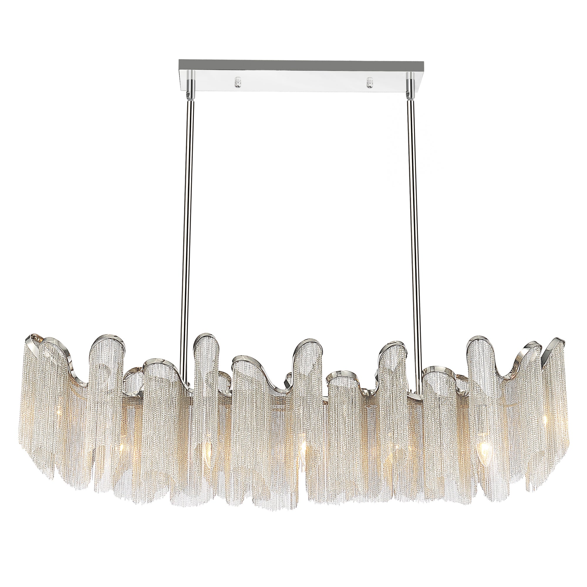 Daisy 7 Light 47 Inch Chrome Chandelier