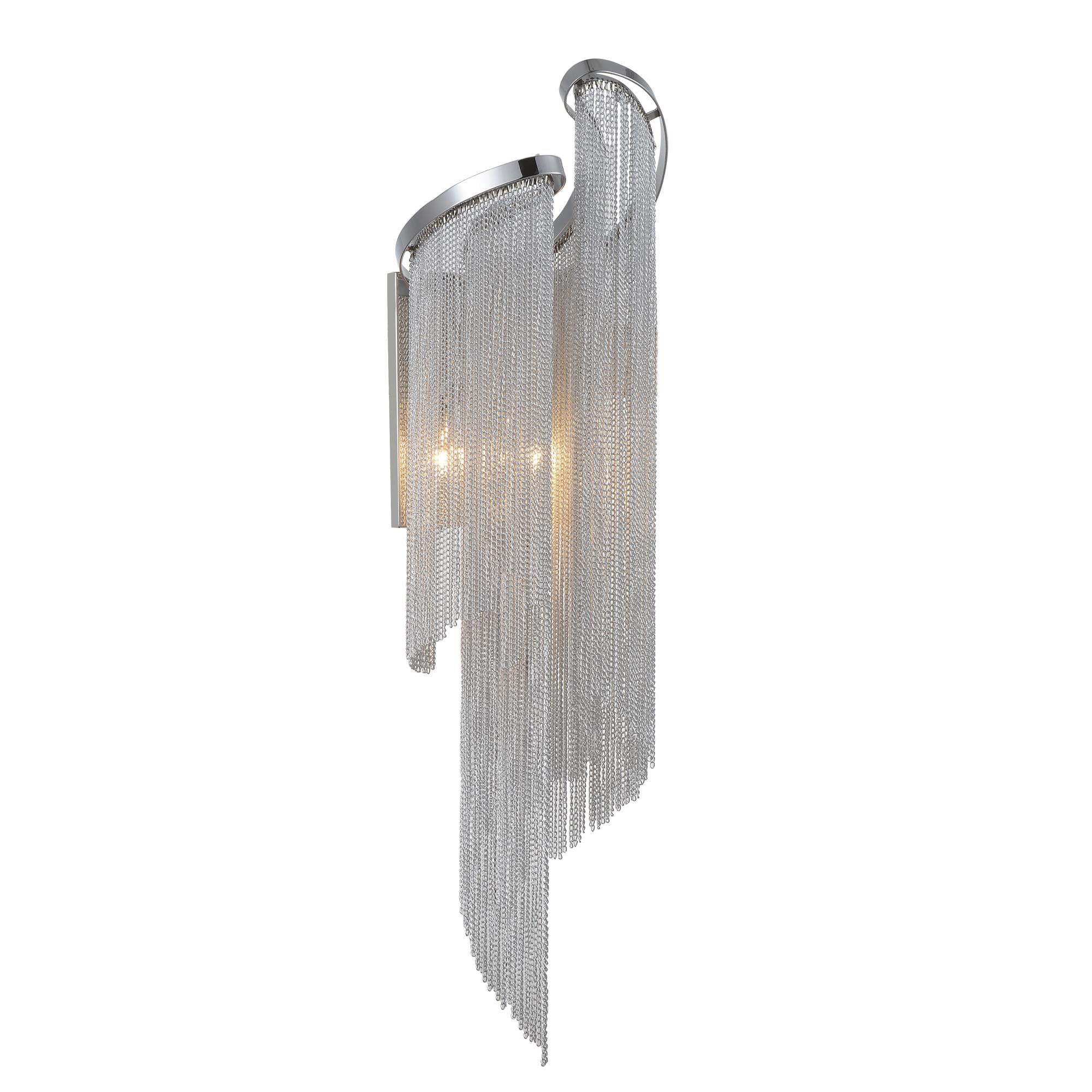 Daisy 2 Light 9 Inch Chrome Wall Sconce