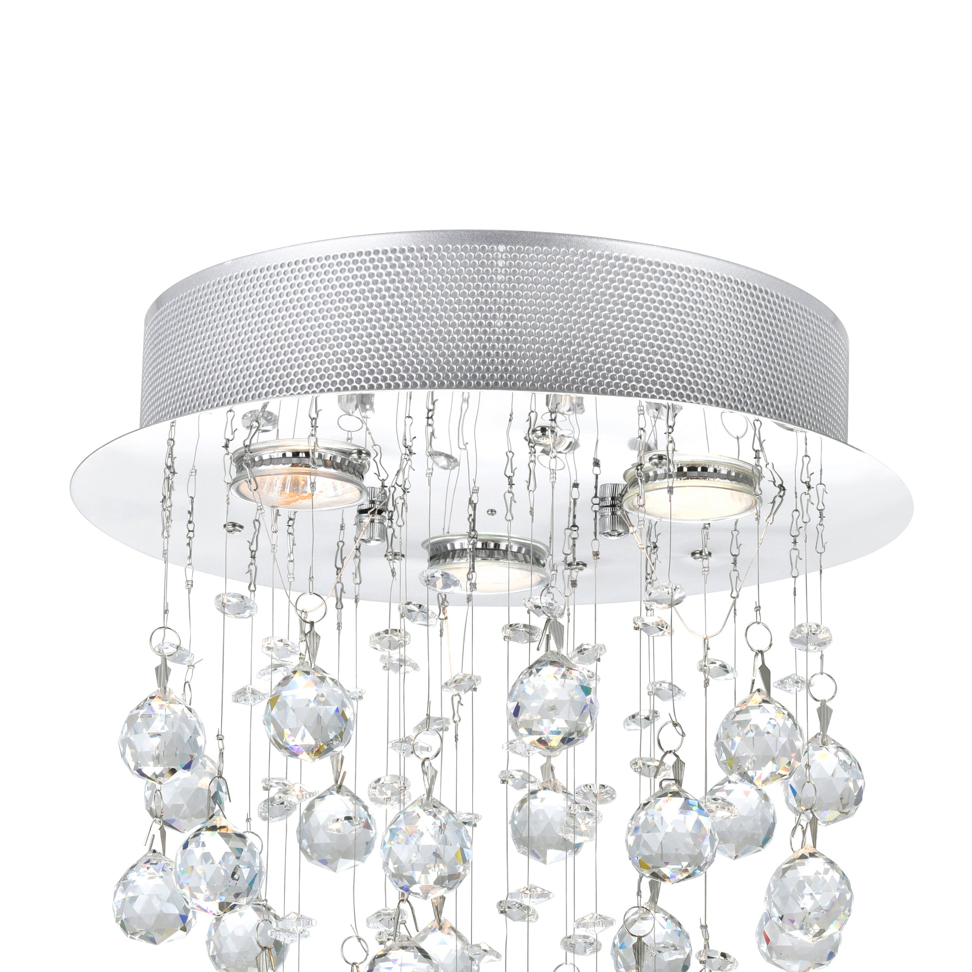 Rain Chandeliers 3 Lights Chrome Finish