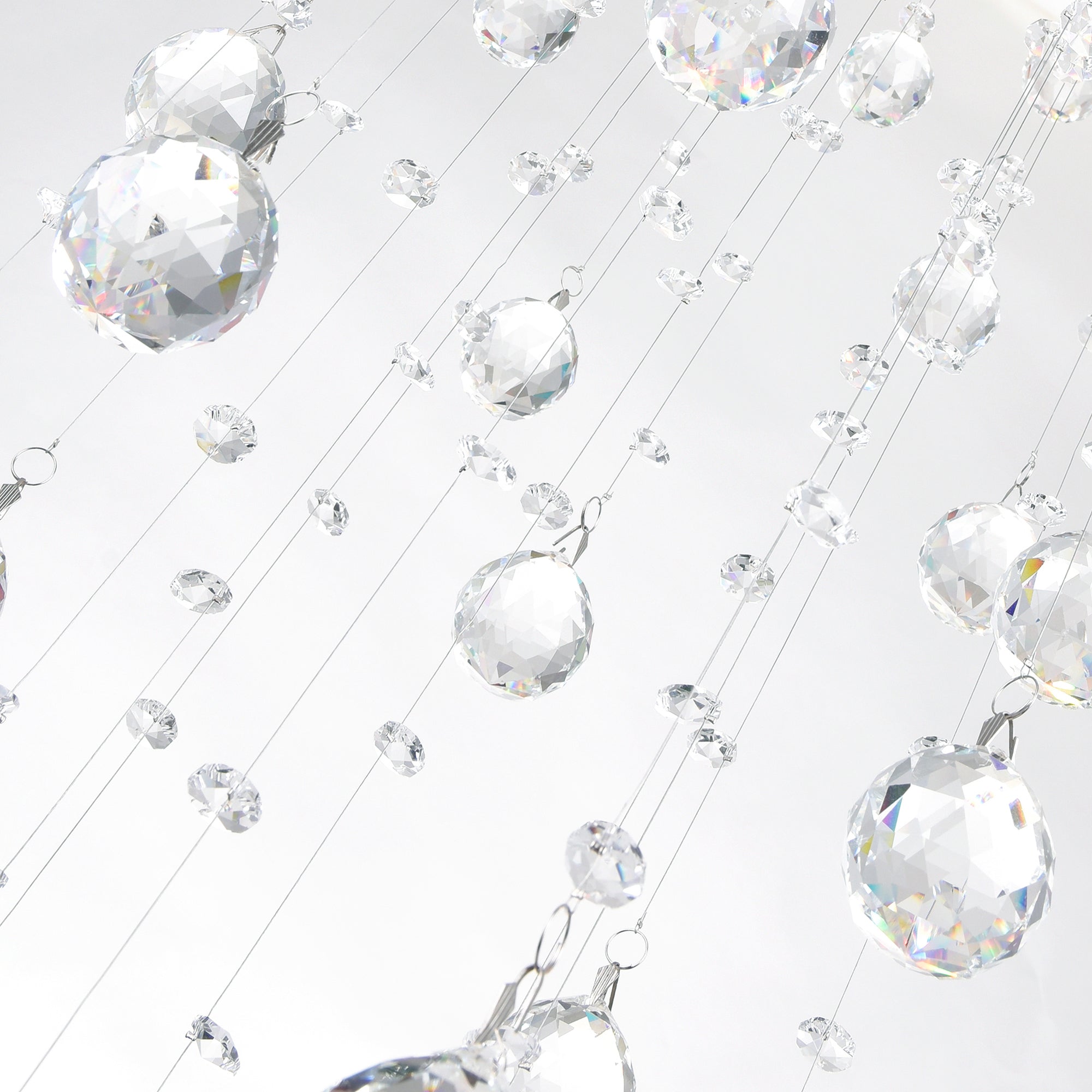 Square 4 Light Chrome Chandelier