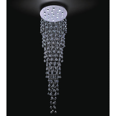 Rain Chandeliers 16 Lights Chrome Finish