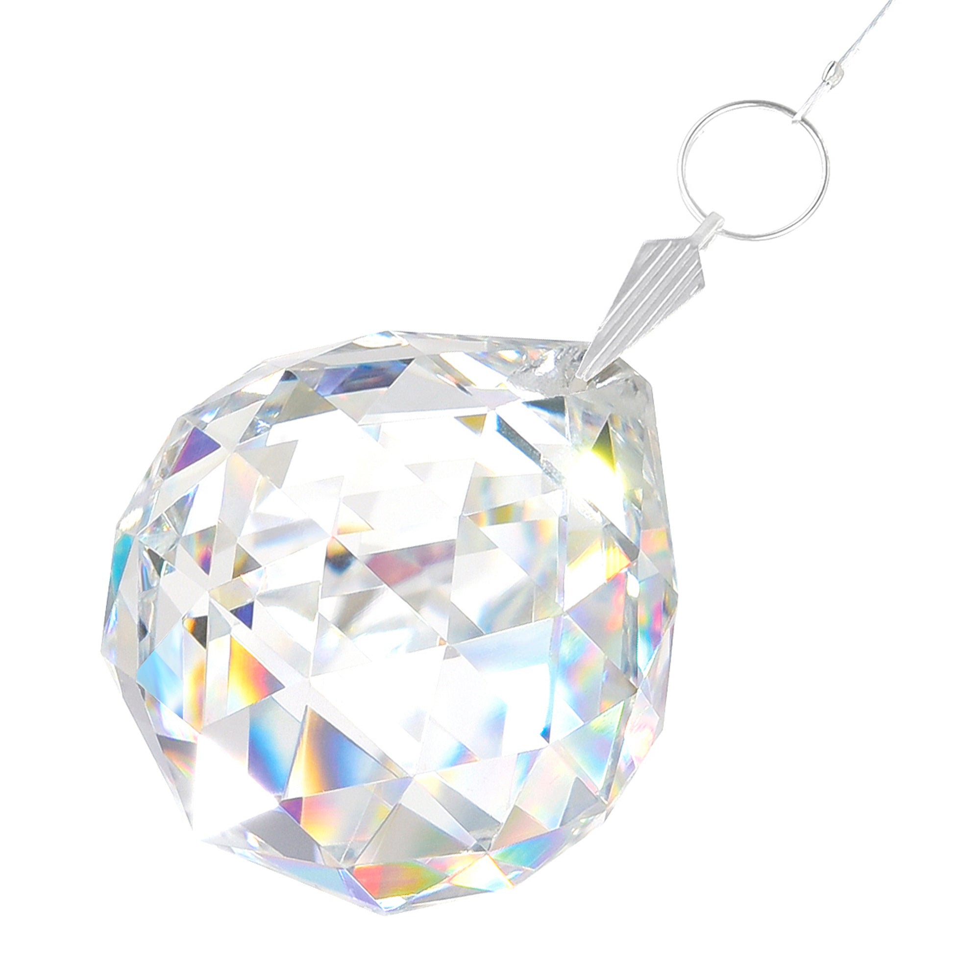 Spiral 6 Light Chrome Chandelier with Crystal Accents