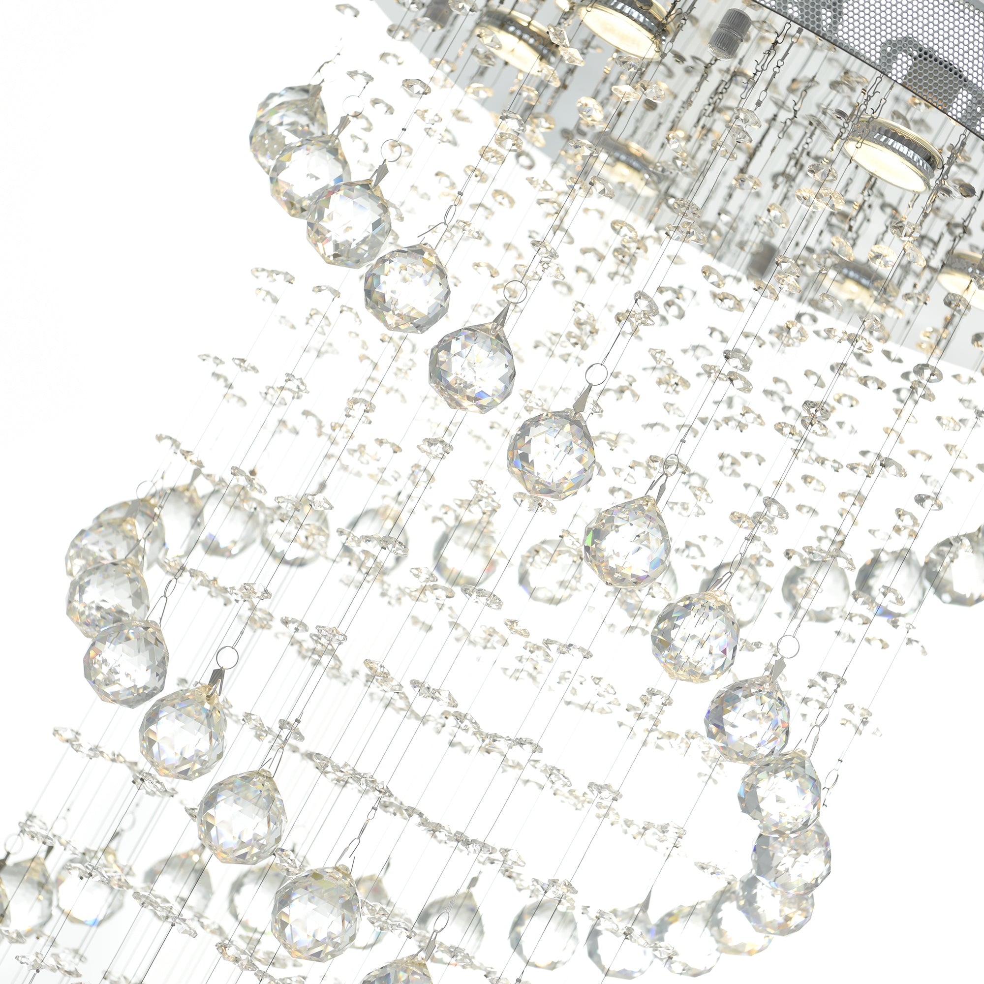Double Chandeliers Spiral 6 Light Chrome