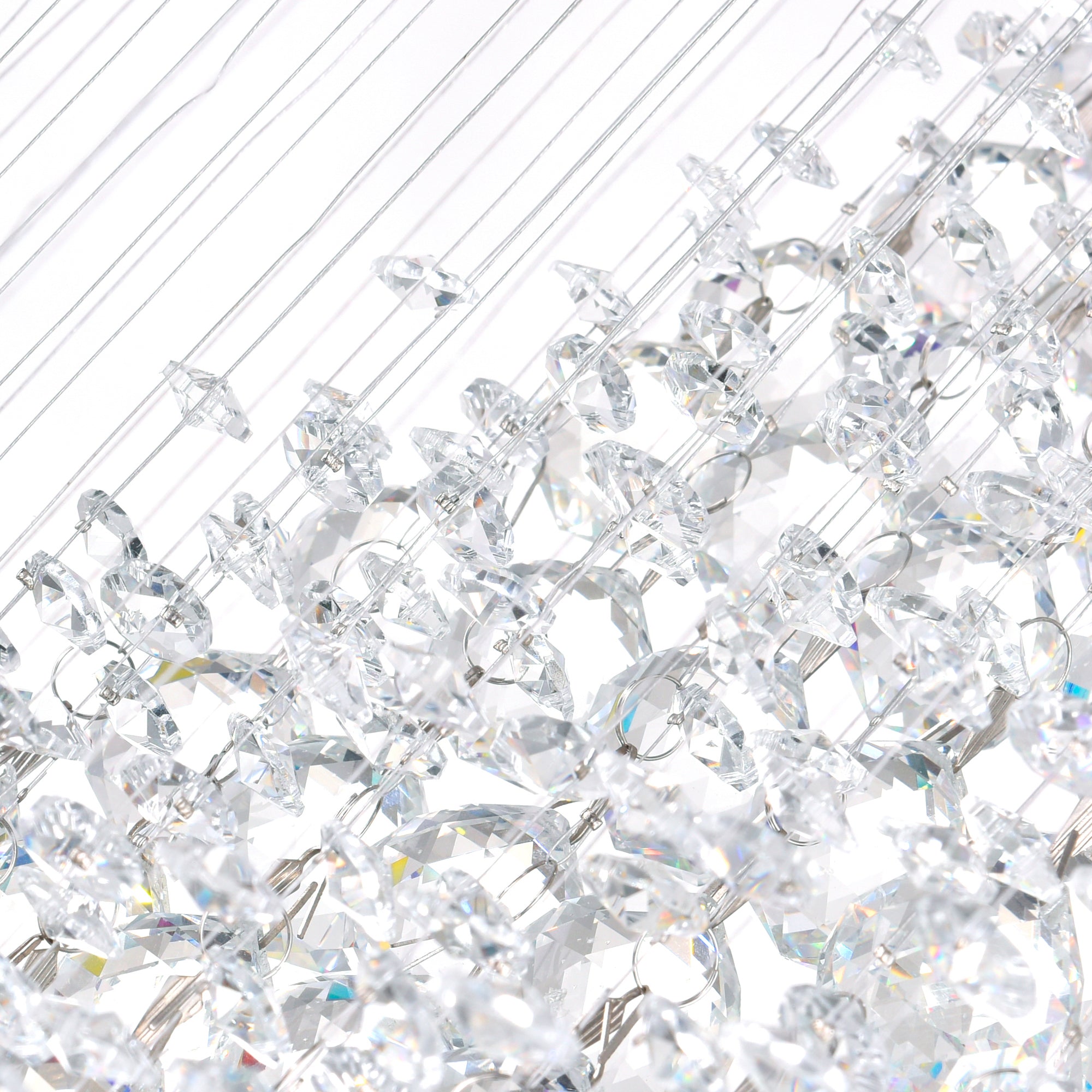 Ribbon 8 Light Chrome Chandelier With Sculpted Chrome Finish