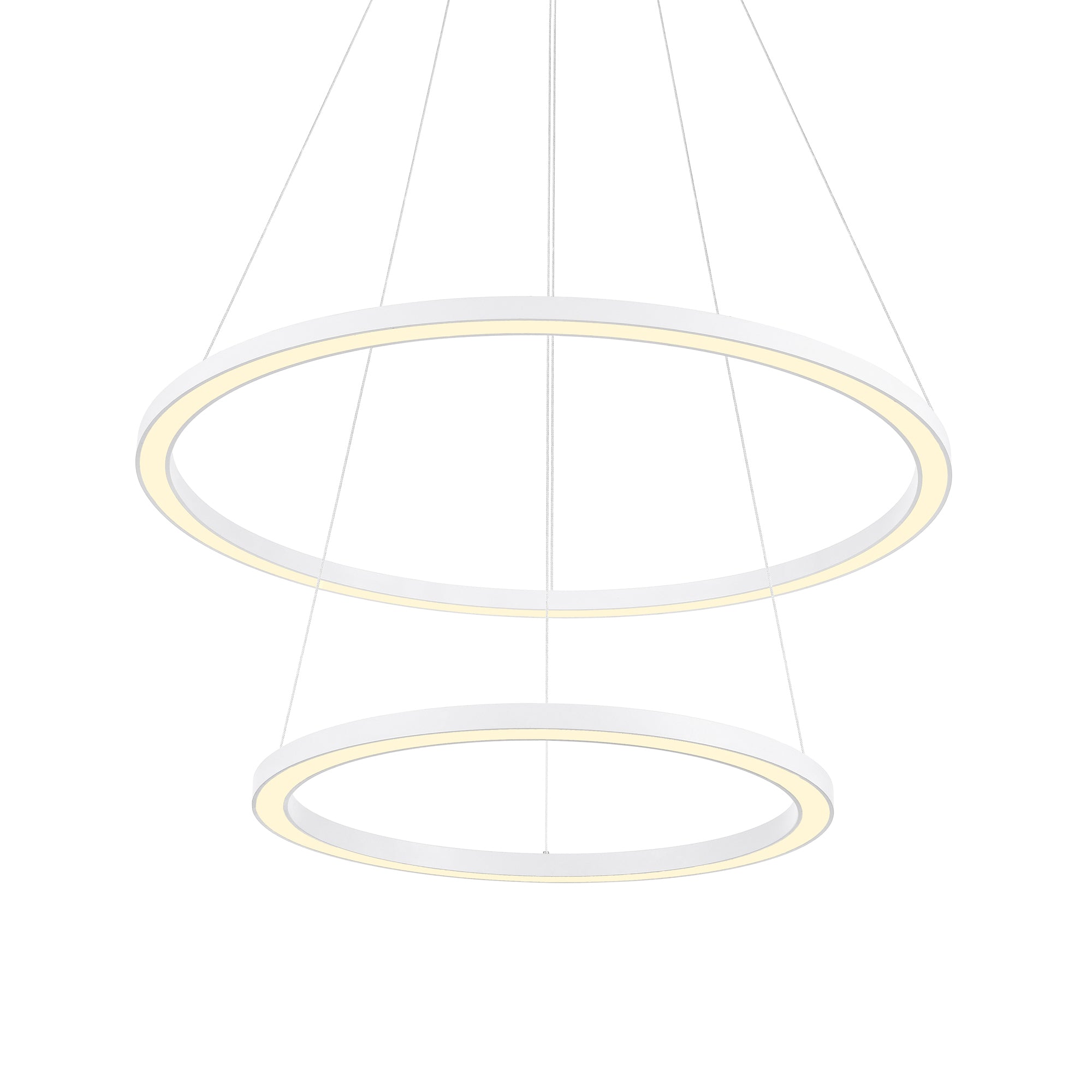 Chalice Chandeliers Two Ring White Finish