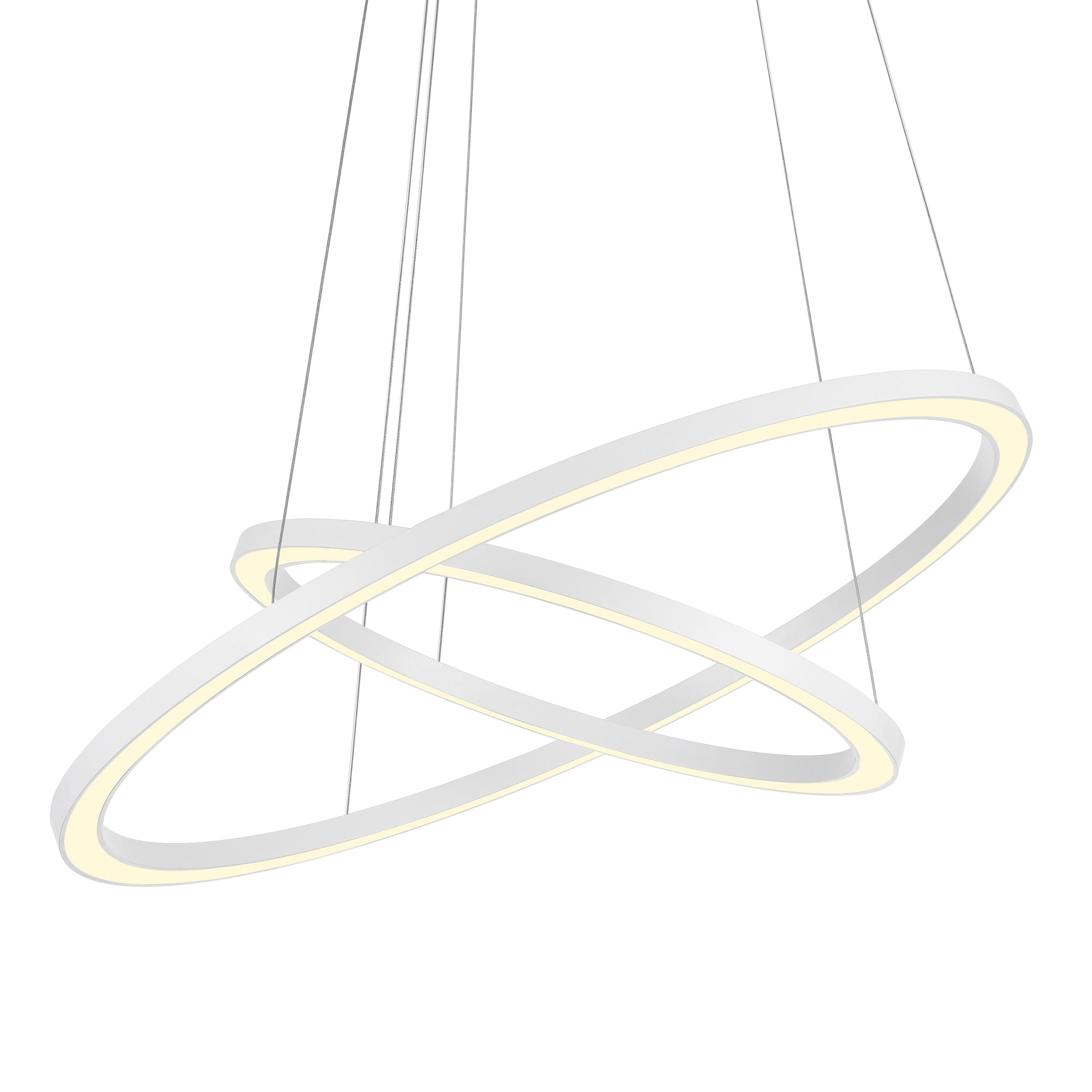 Chalice Chandeliers Two Ring White Finish