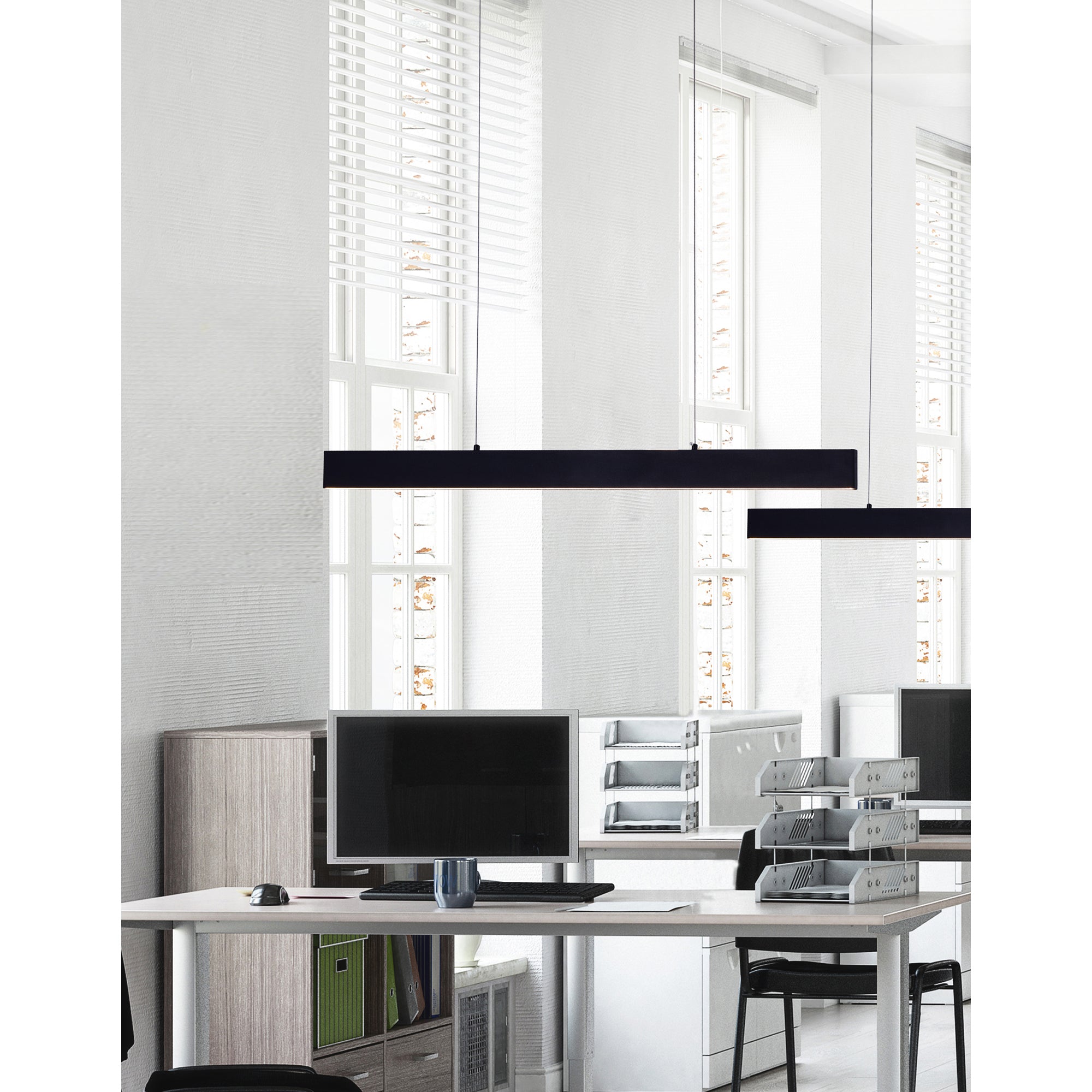 Krista 47in Black Chandelier Integrated LED Fixture