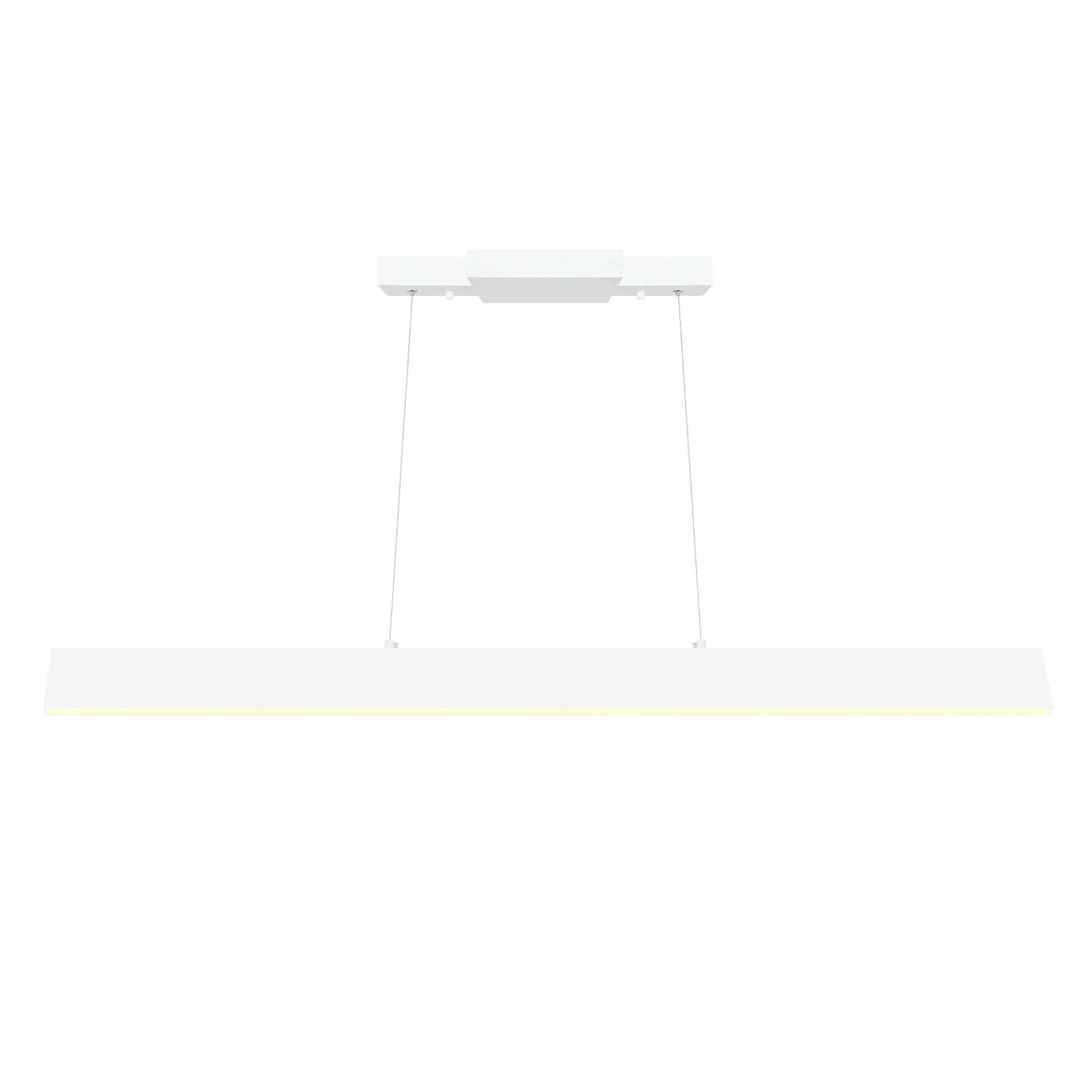 Krista 47in Satin White Chandelier Integrated LED Fixture