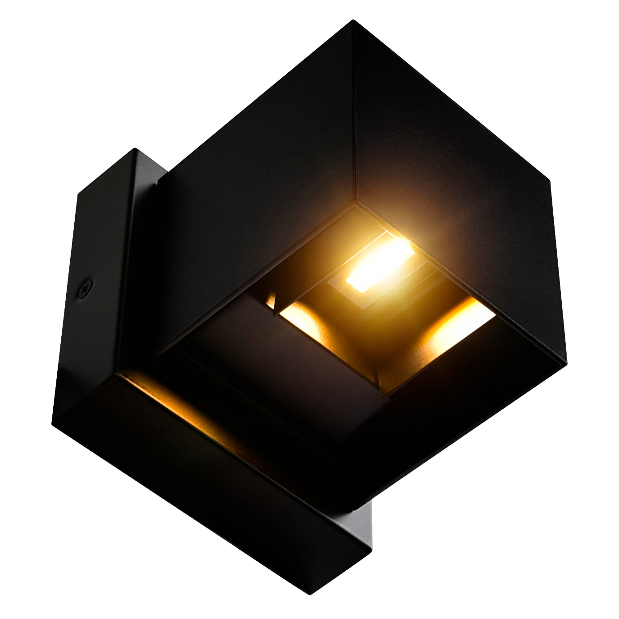 Lilliana Square Black Wall Sconce Integrated LED Fixture