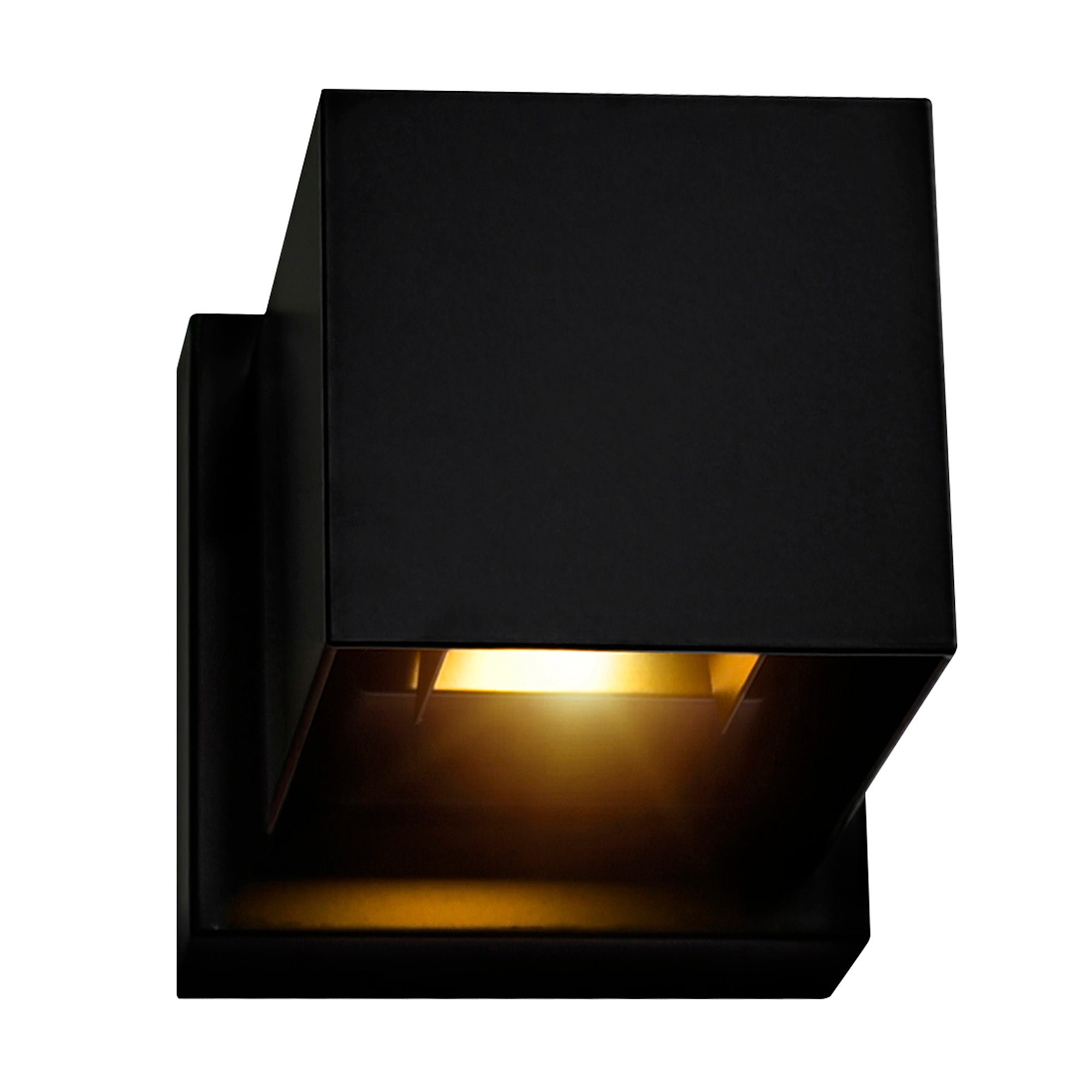 Lilliana Square Black Wall Sconce Integrated LED Fixture