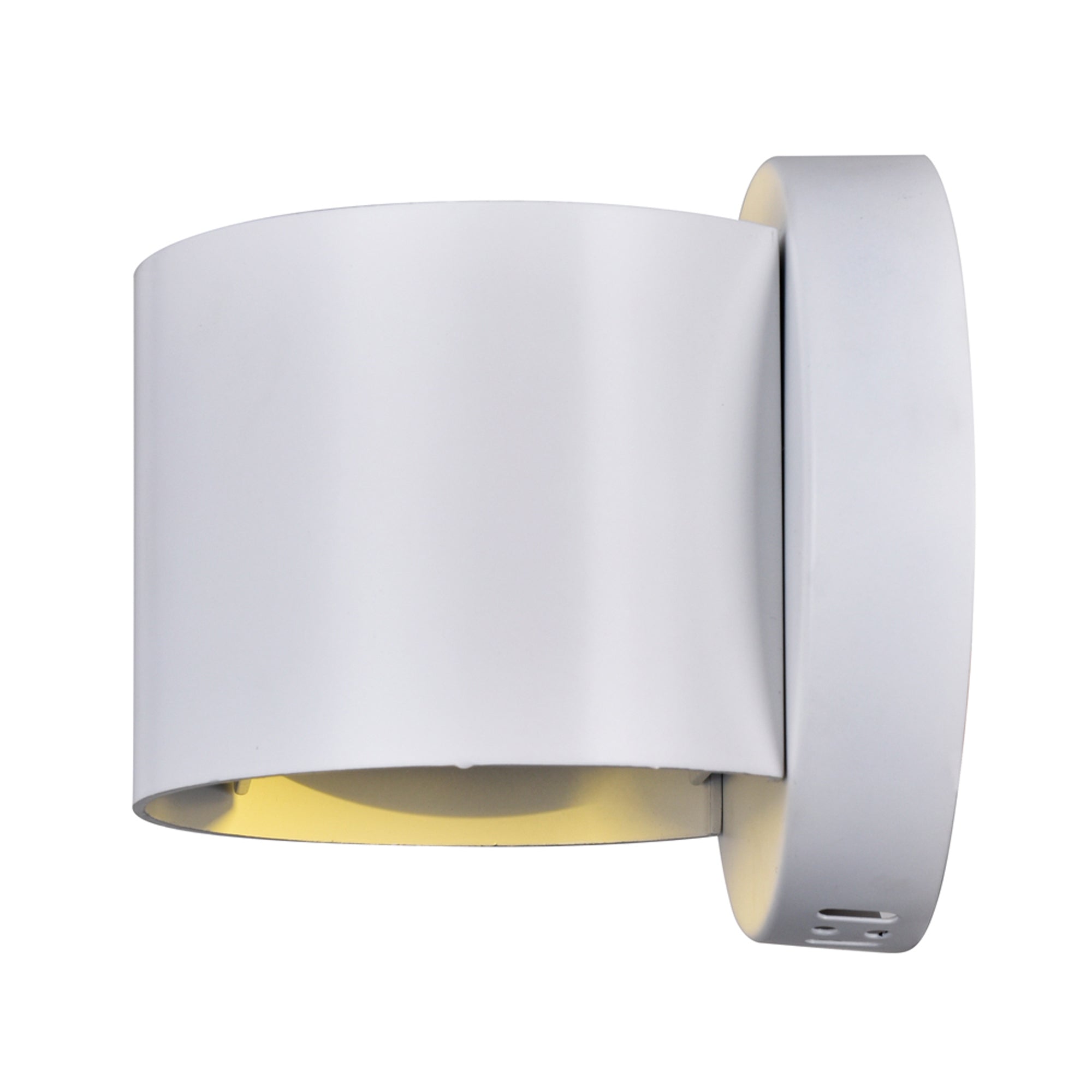 Lilliana Round White Wall Sconce Integrated LED Fixture