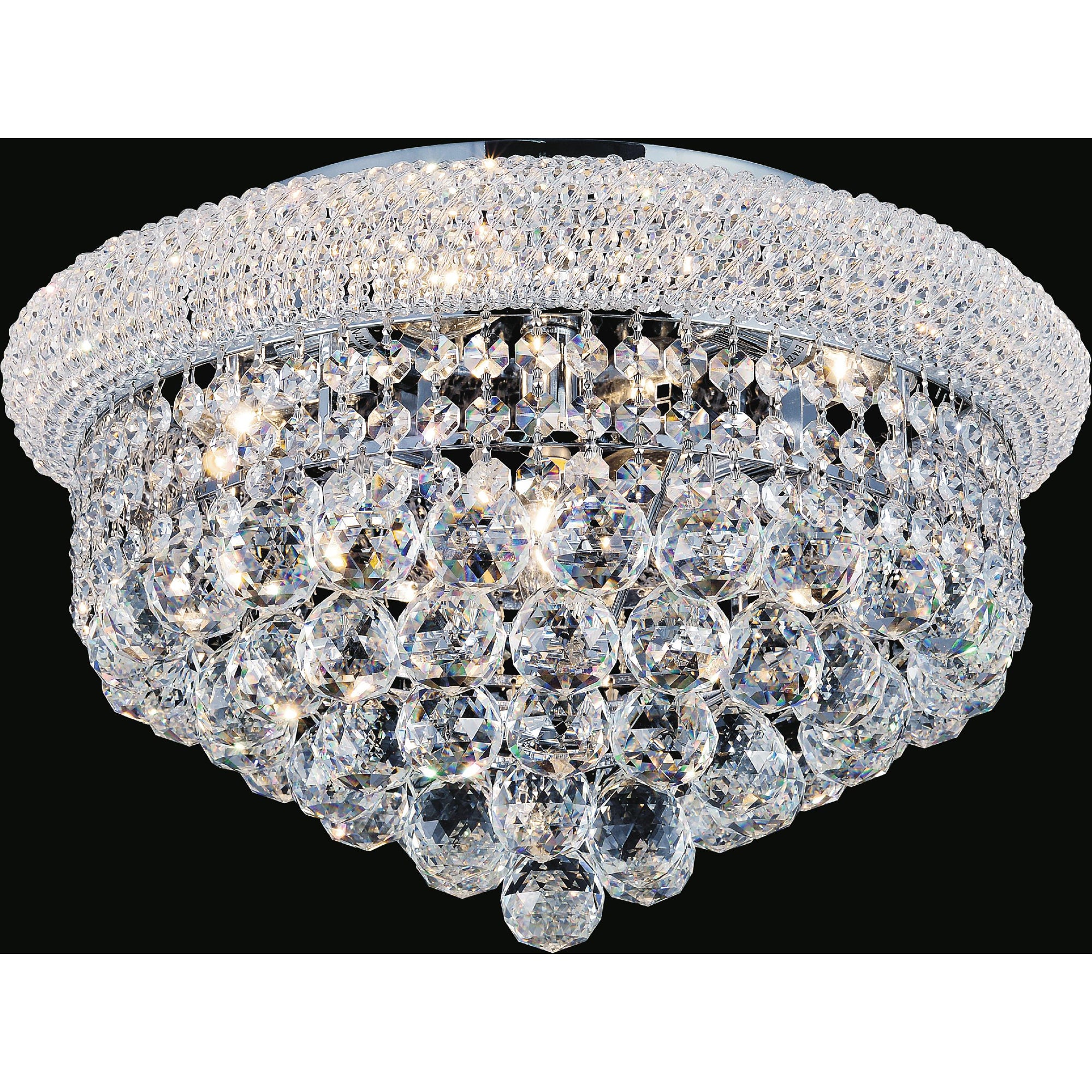 Empire Flush Mounts 4 Light Gold Crystal