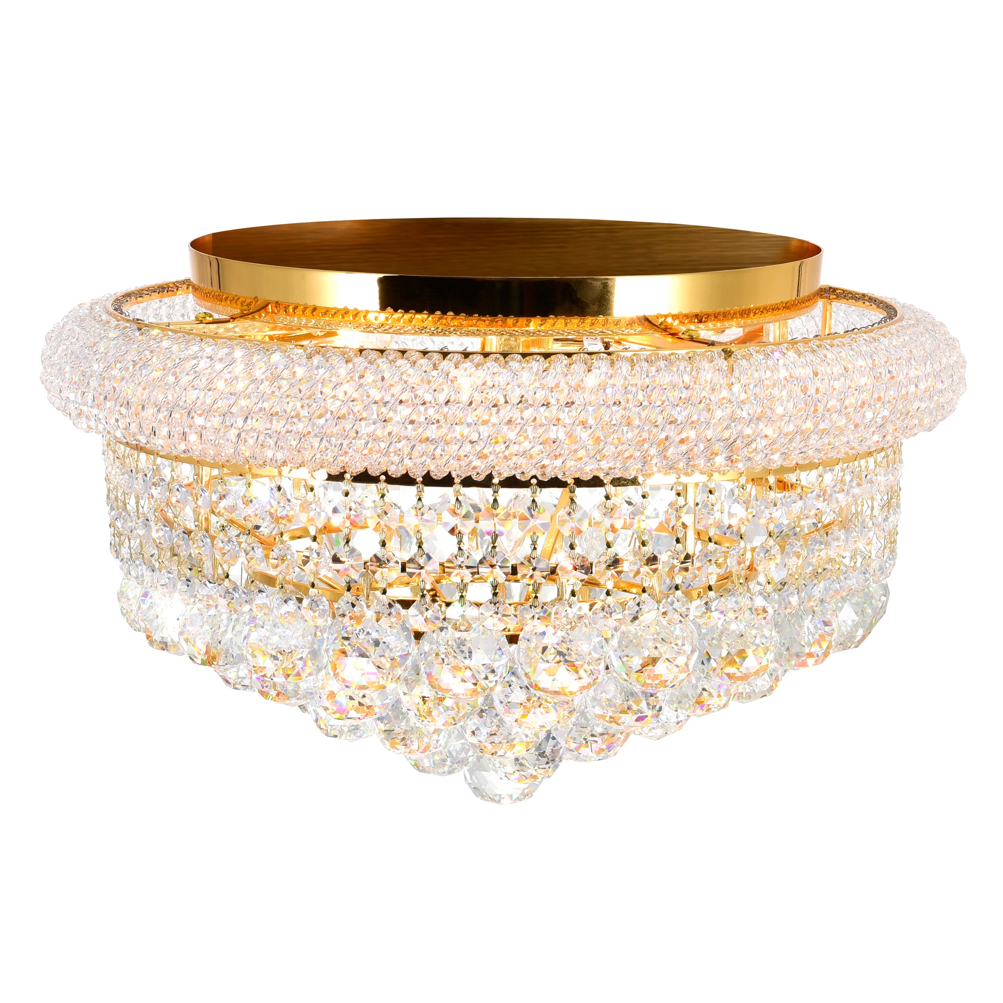 Empire 5 Light Gold Flush Mount Ceiling Fixture
