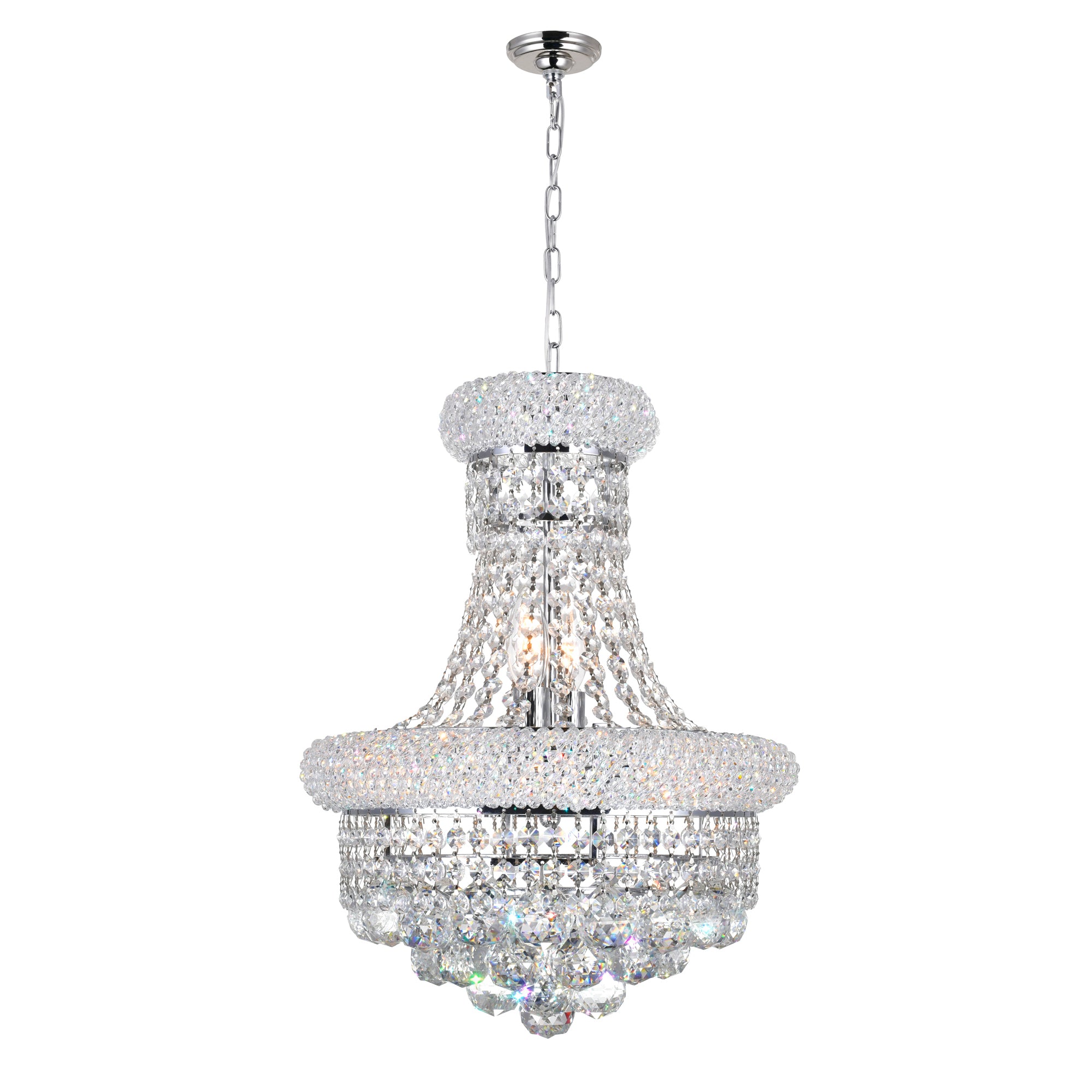 Empire Chandeliers 6 Light Chrome Finish